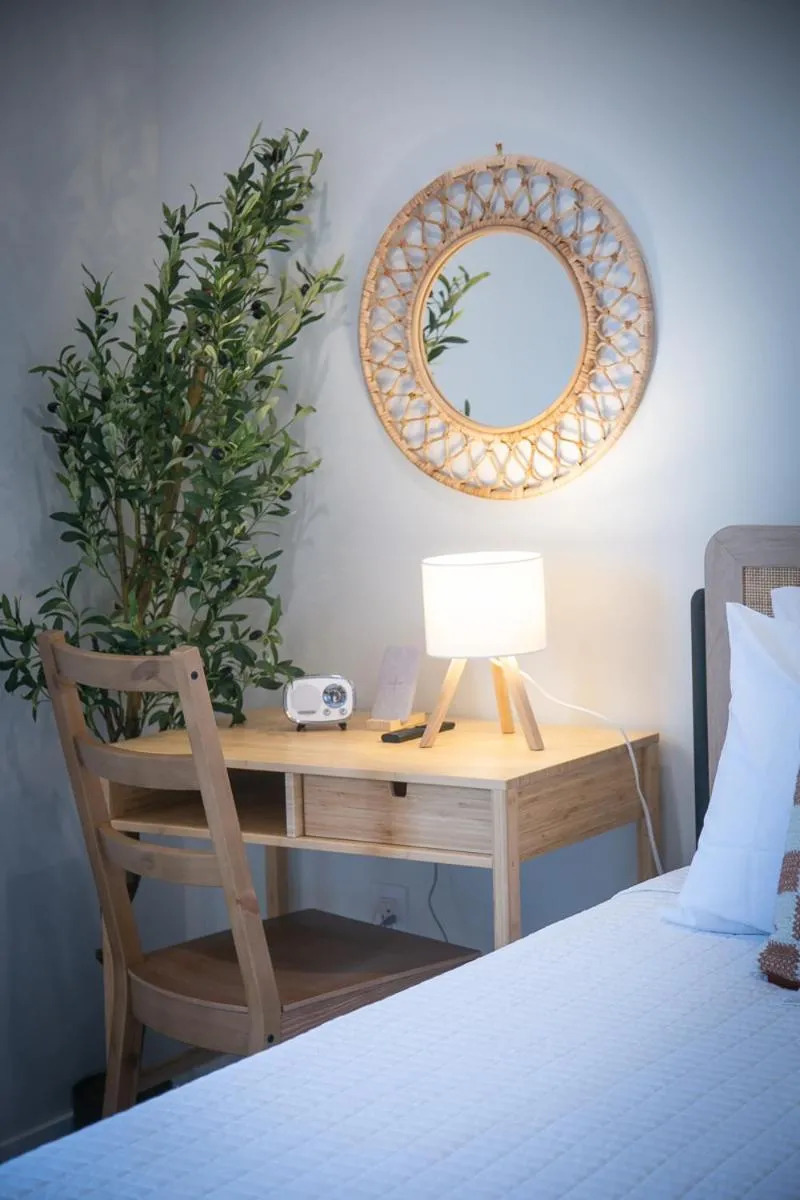 Bed in The Good House- Hot Spring Hideaway