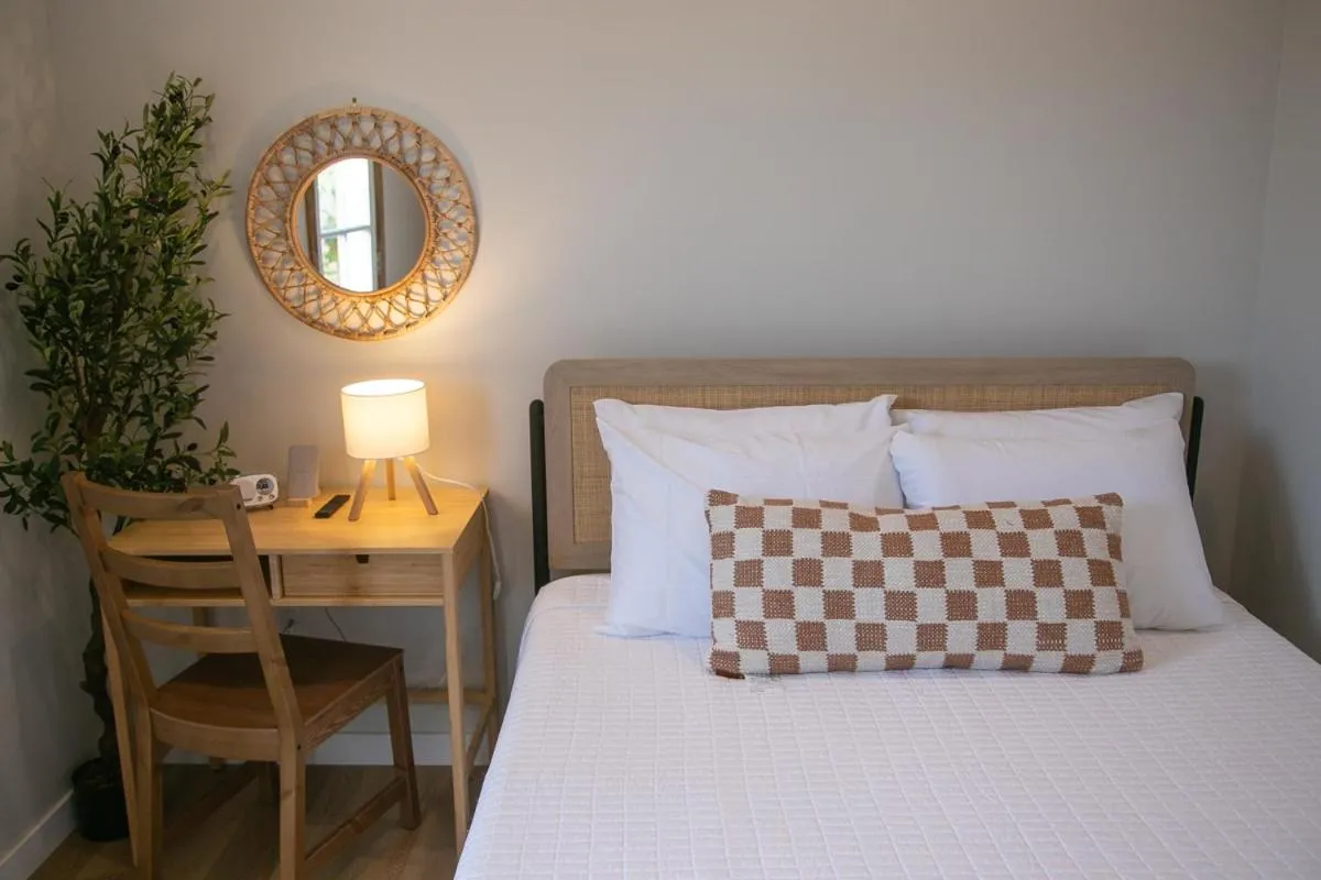 Bed in The Good House- Hot Spring Hideaway