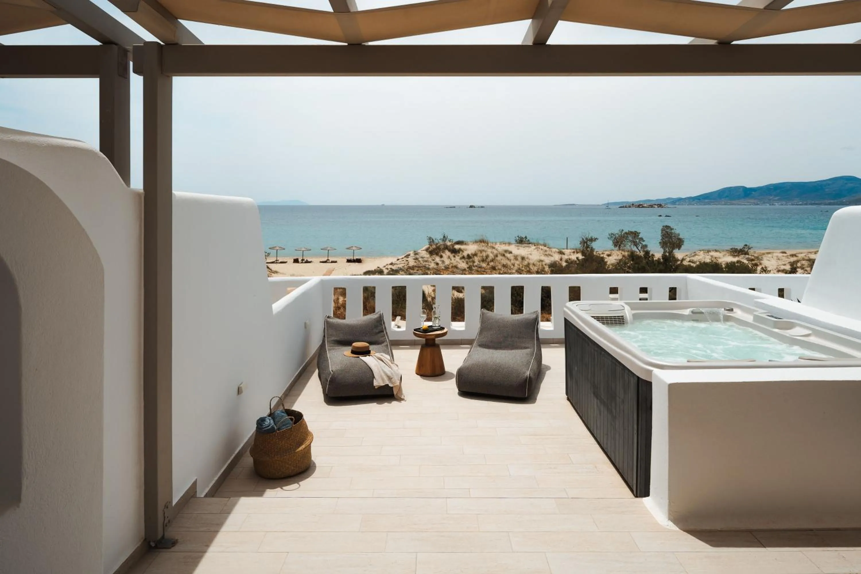 Hot Tub in Almiriki Naxos Beachside Living
