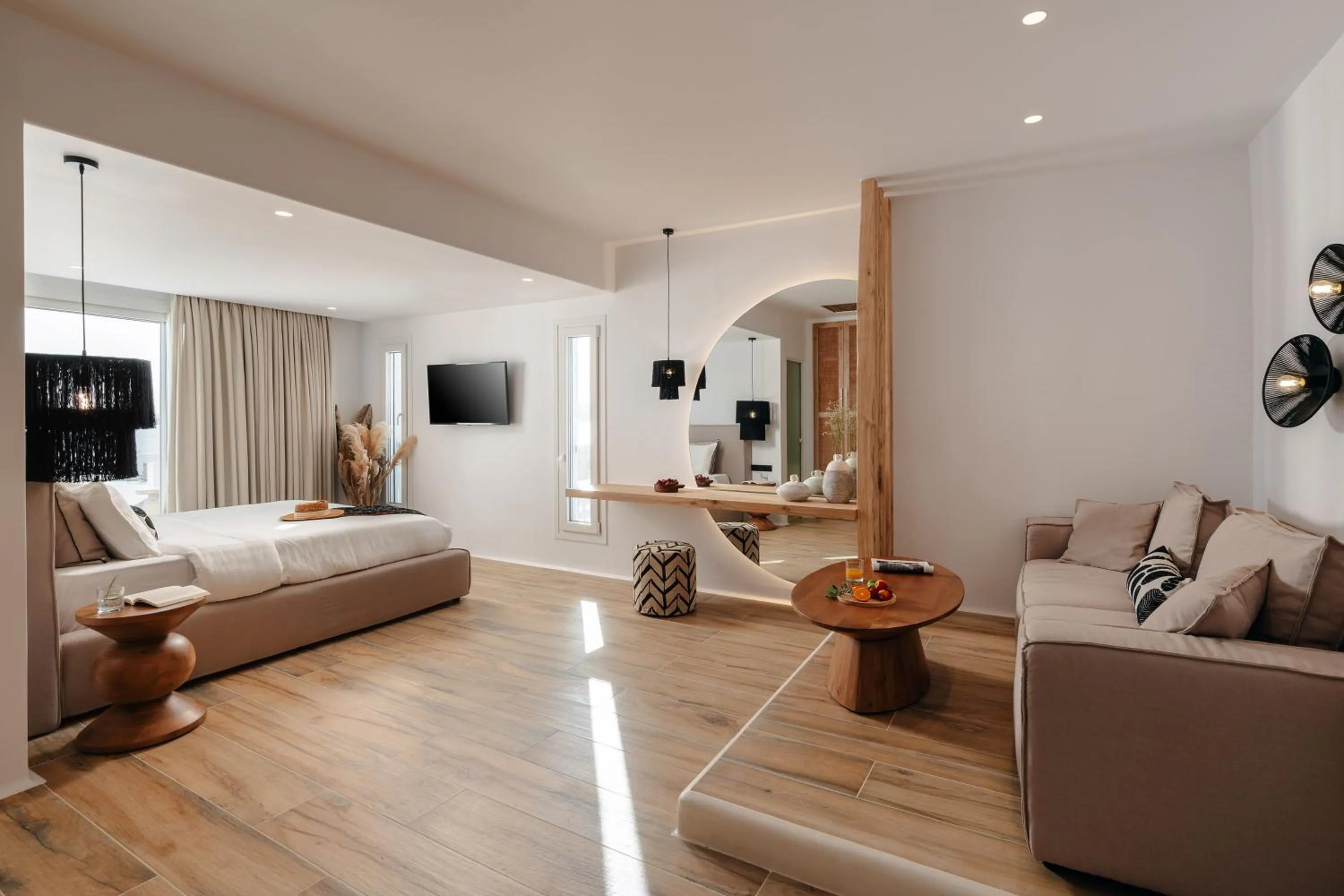 Bed in Almiriki Naxos Beachside Living