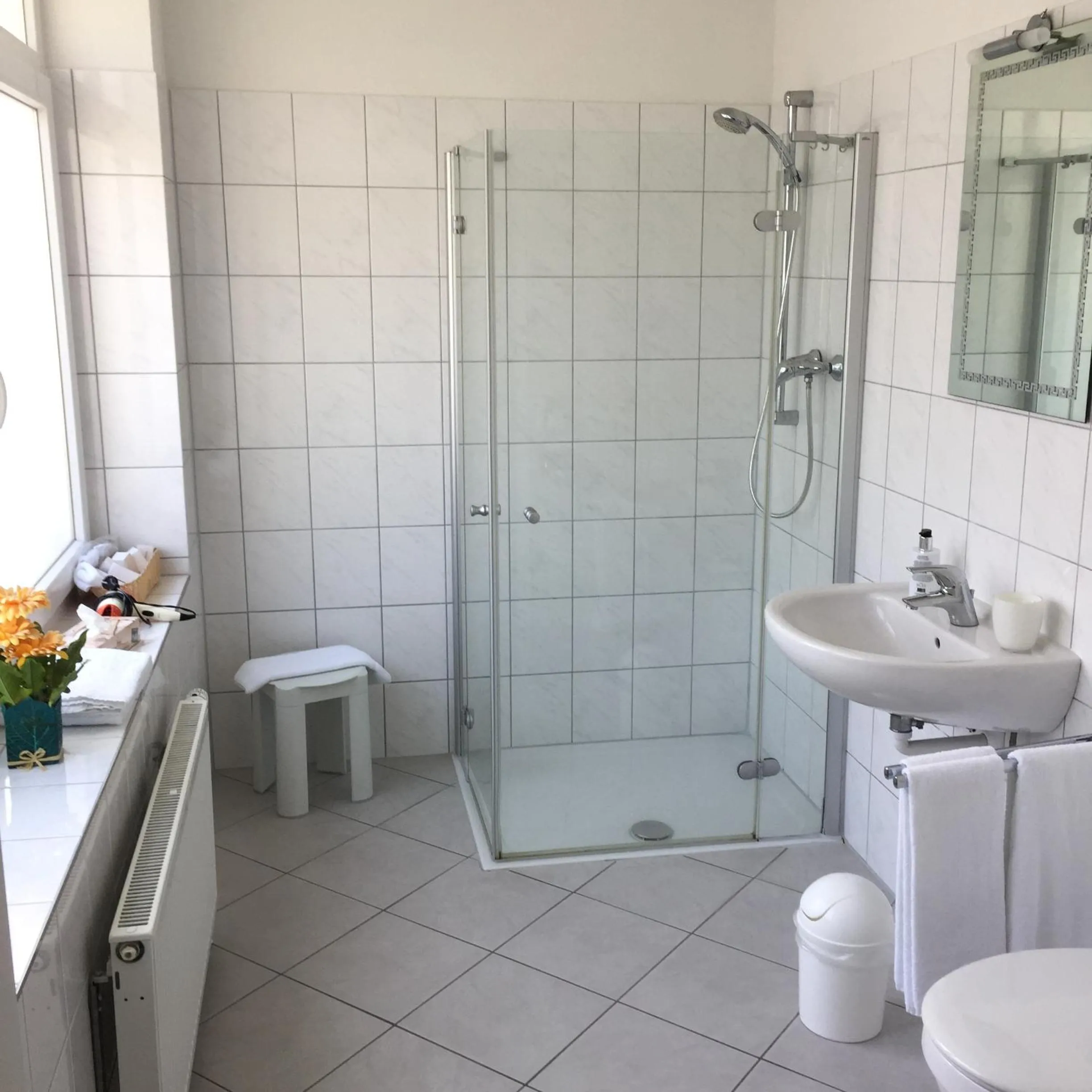 Decorative detail, Bathroom in Frick's Hotel