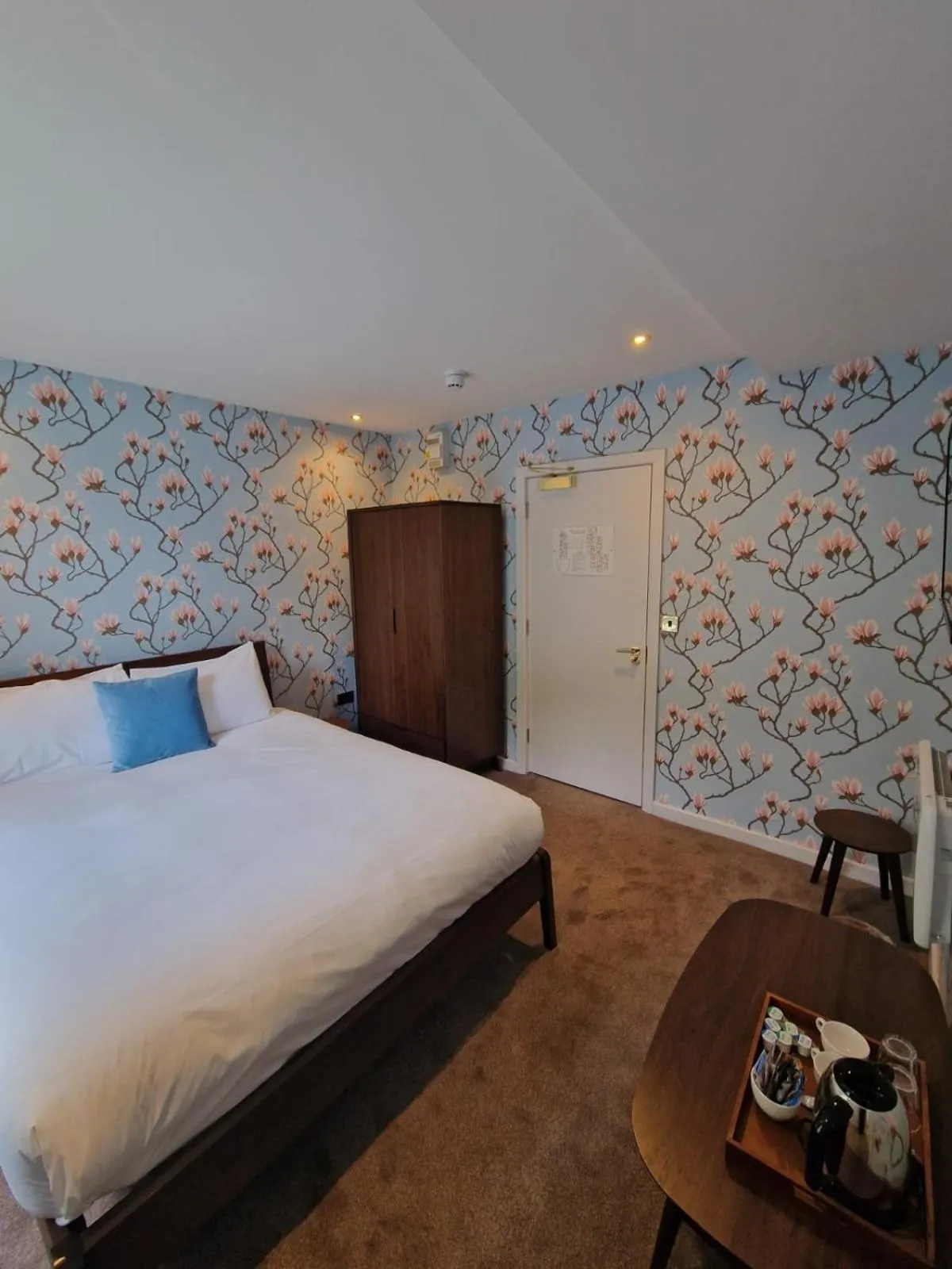 Photo of the whole room, Bed in RainHill Hall Hotel