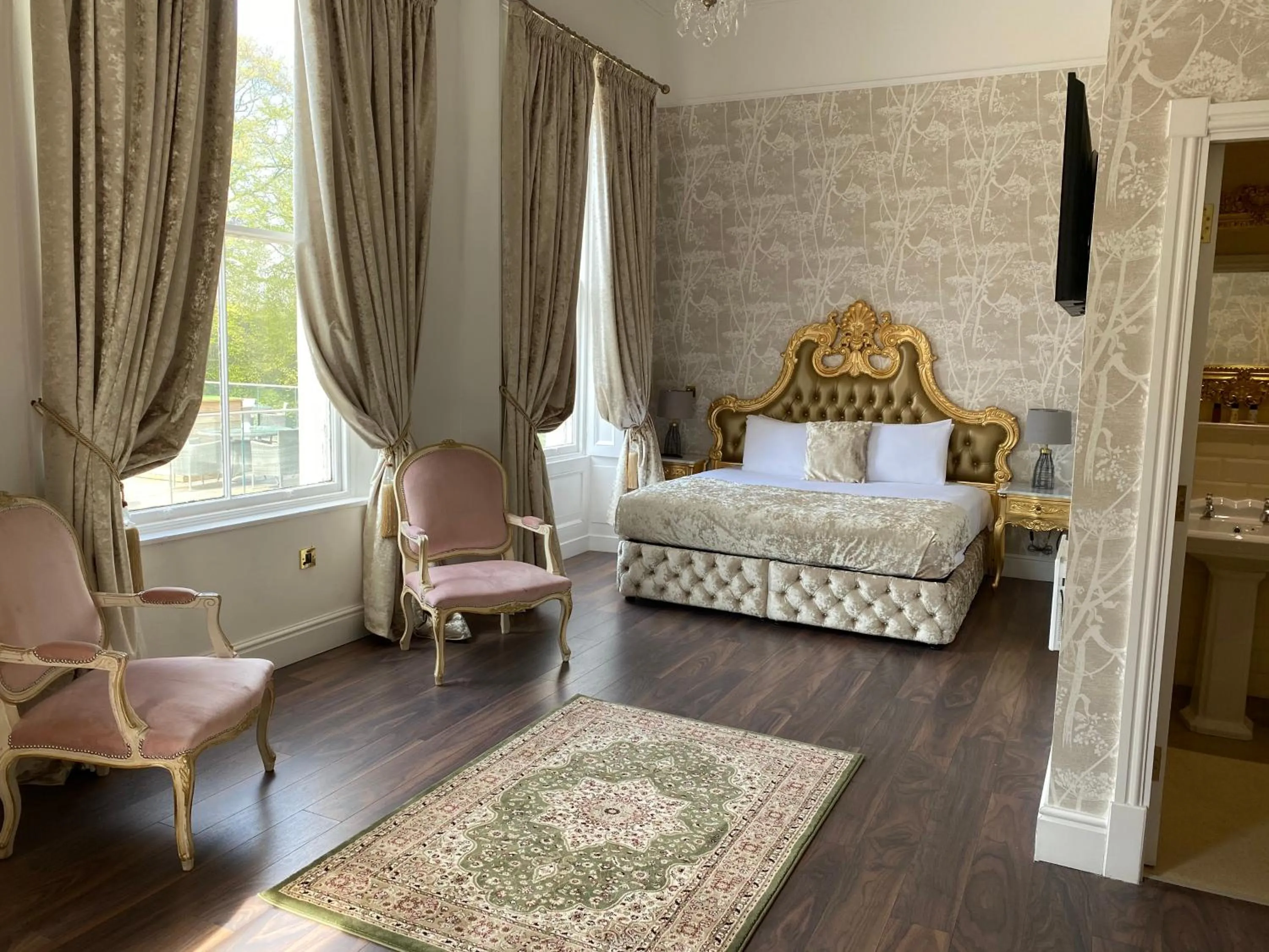 Bedroom, Bed in RainHill Hall Hotel