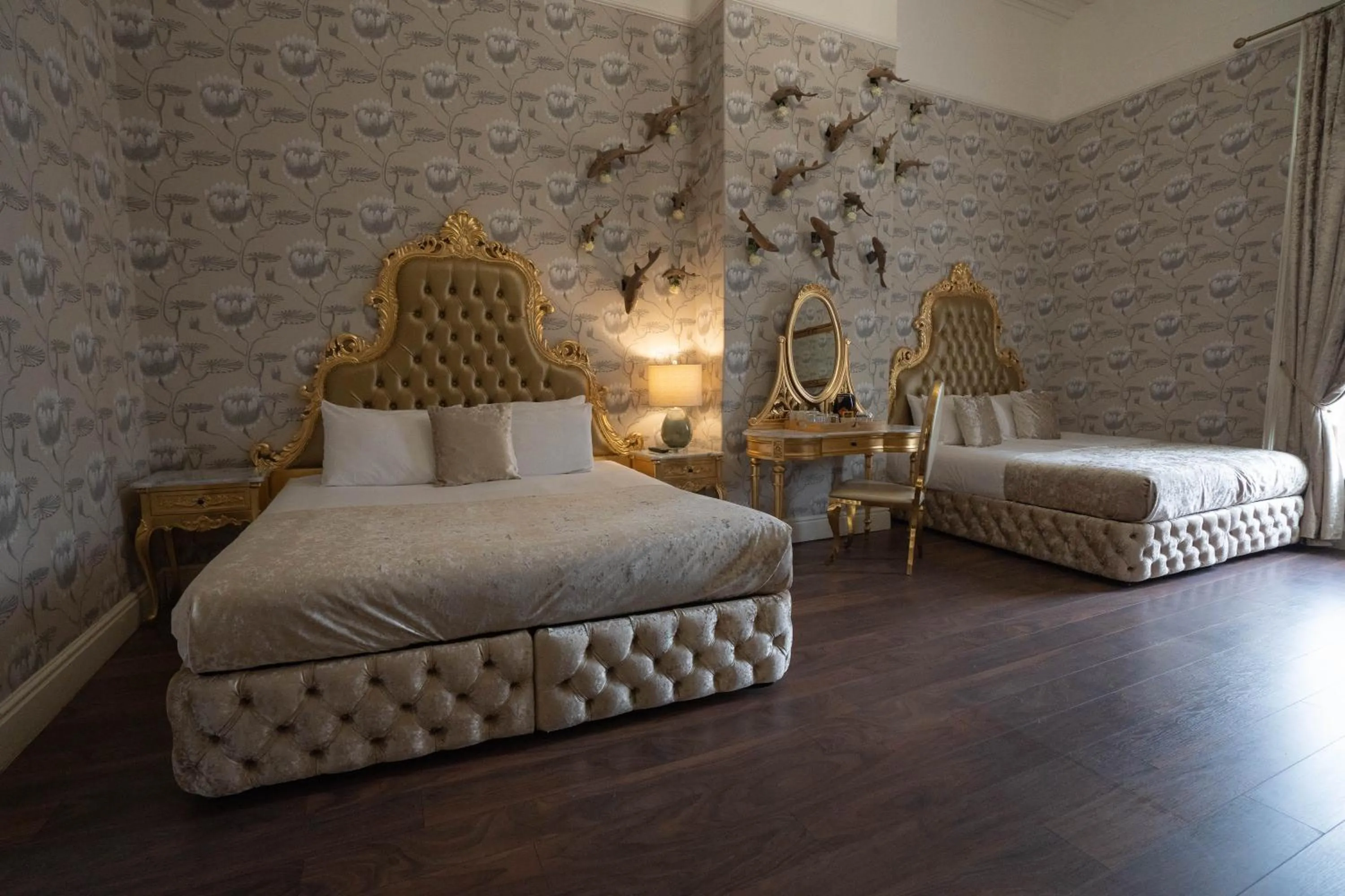 Bed in RainHill Hall Hotel