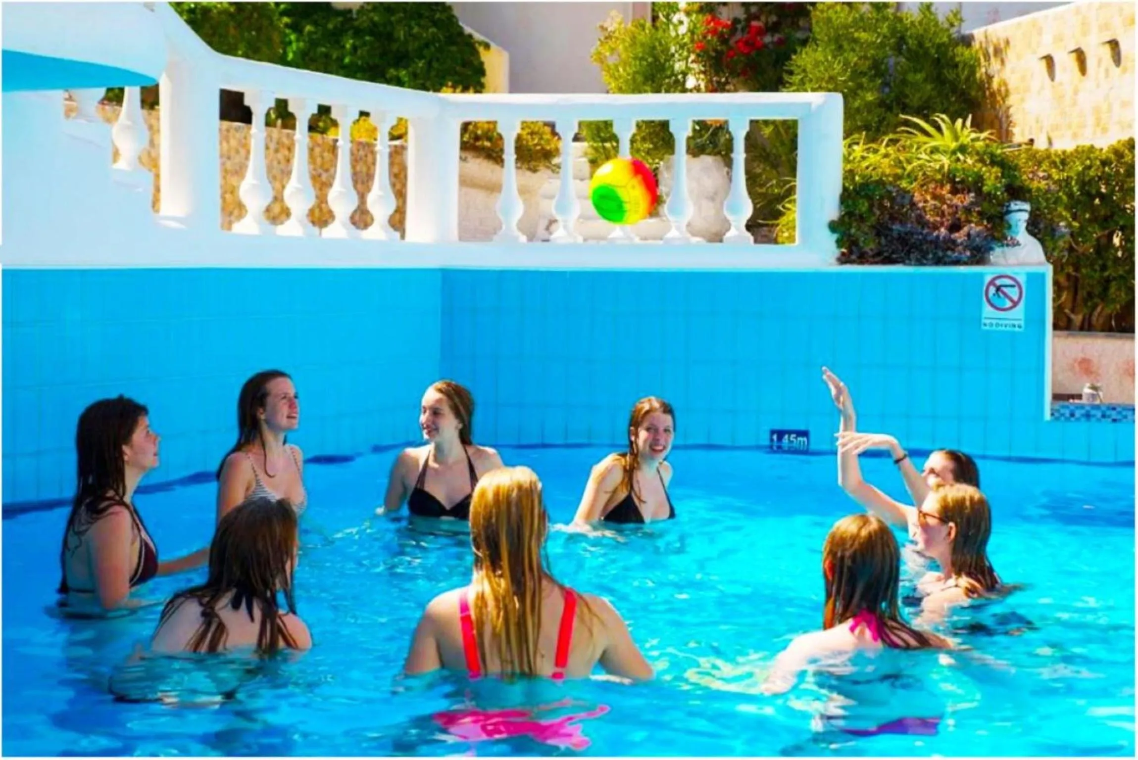 Swimming pool in Private Studio Korifi sea view