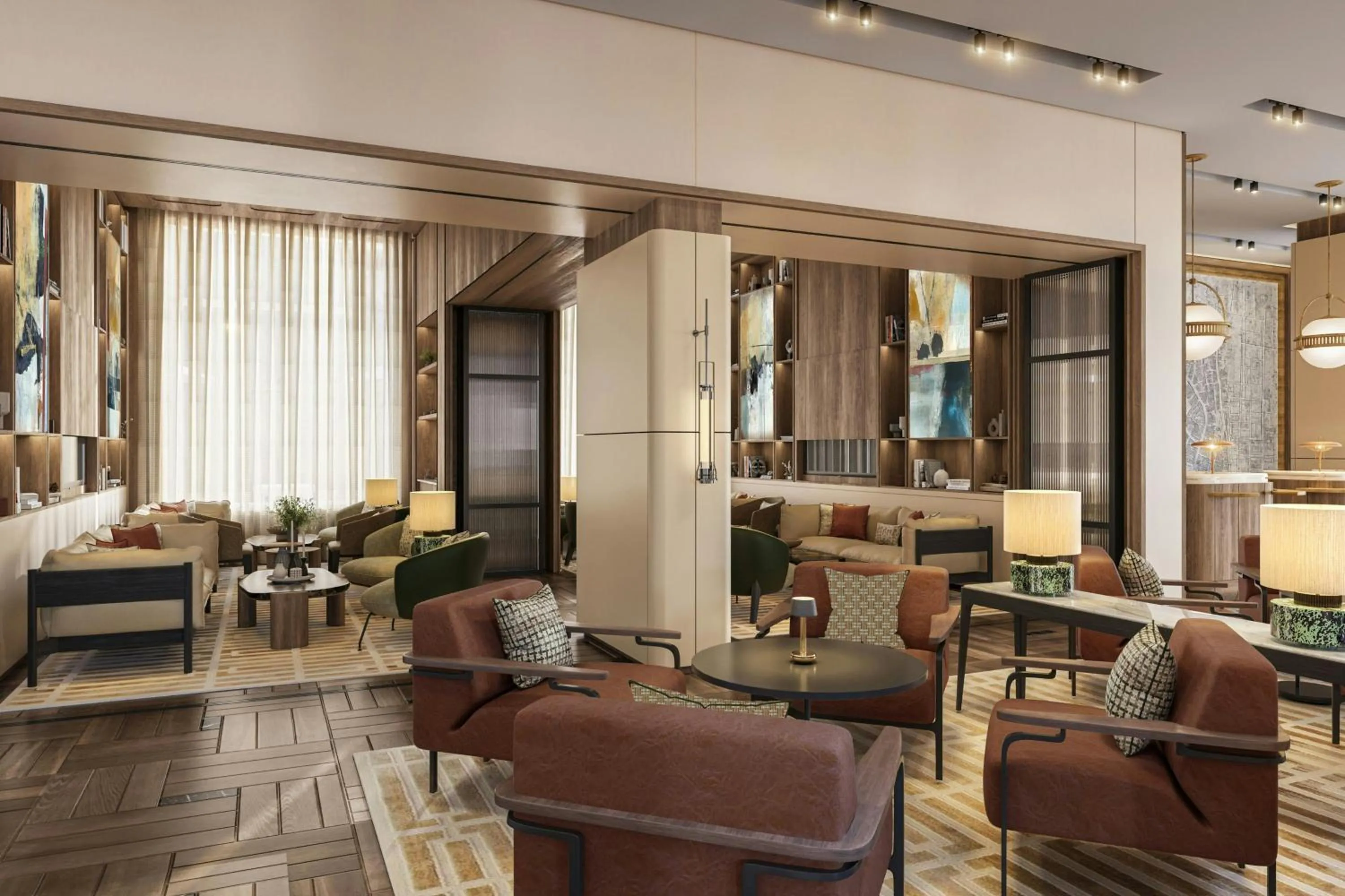 Lounge or bar in Berlin Marriott Hotel