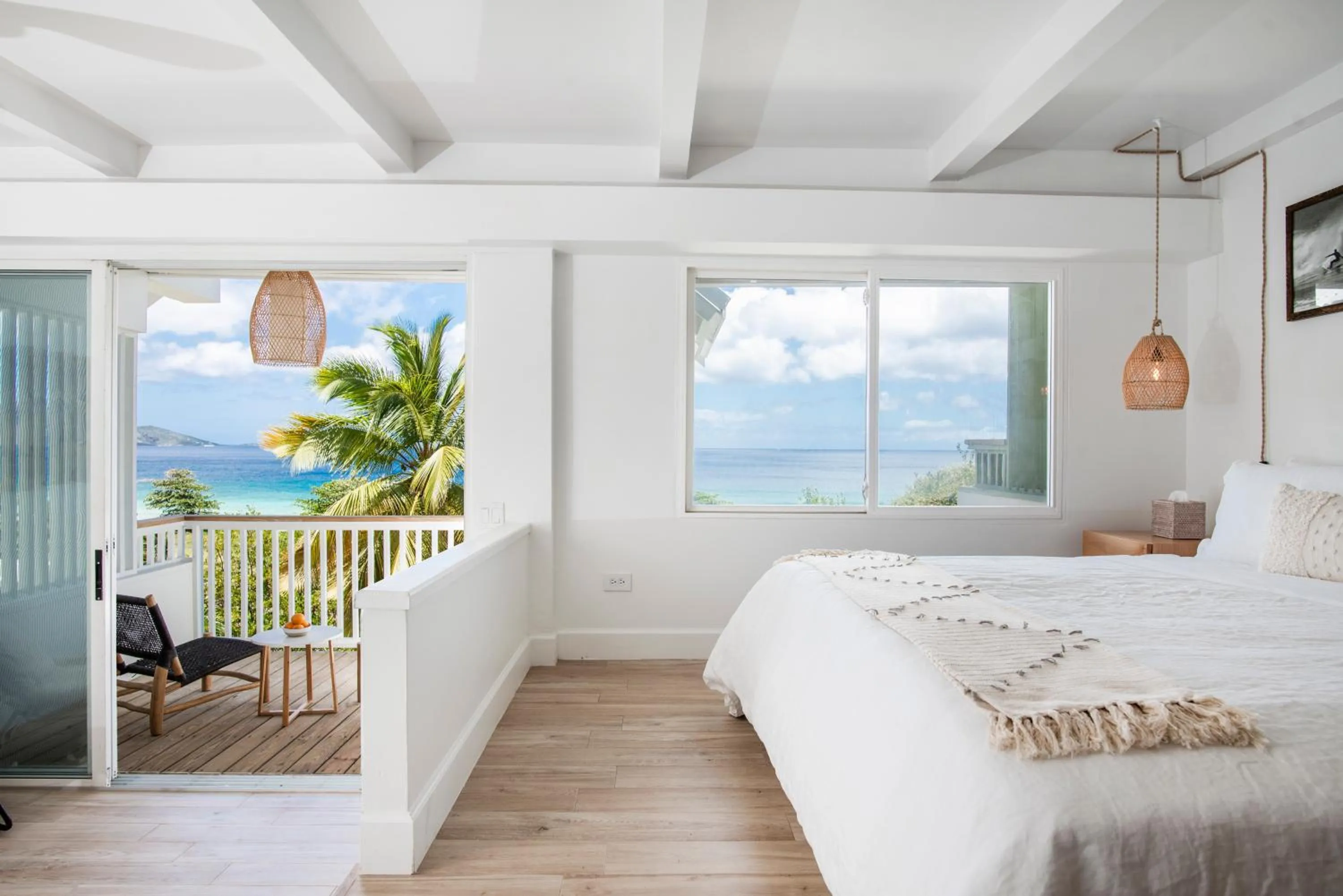 Balcony/Terrace, Bed in Long Bay Beach Resort