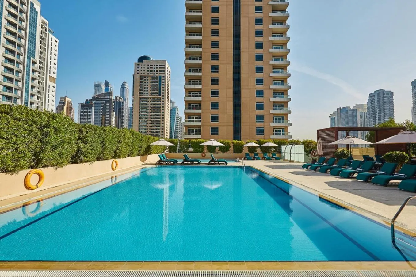 Swimming pool in Radisson Blu Residence, Dubai Marina