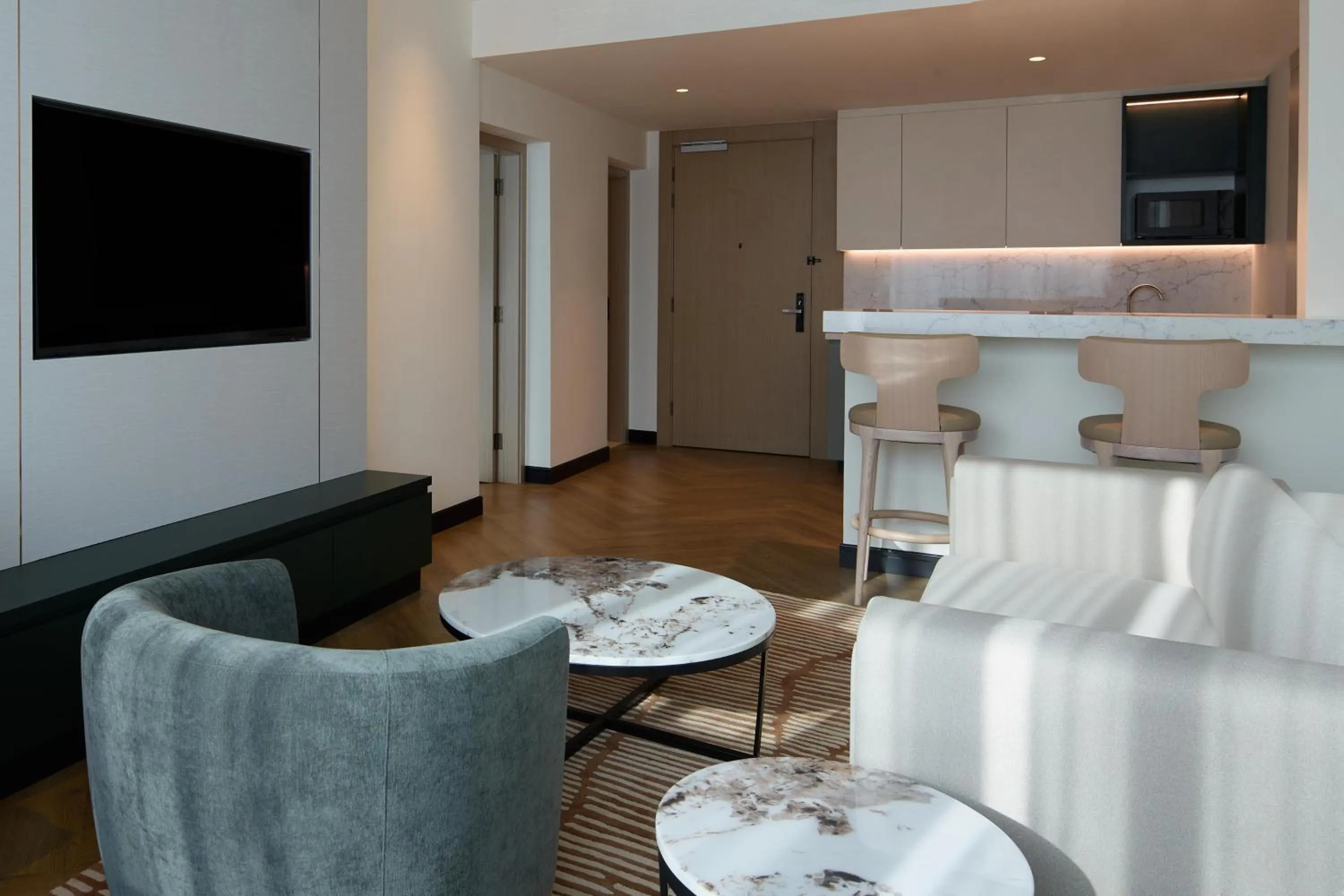 Living room in Radisson Blu Residence, Dubai Marina