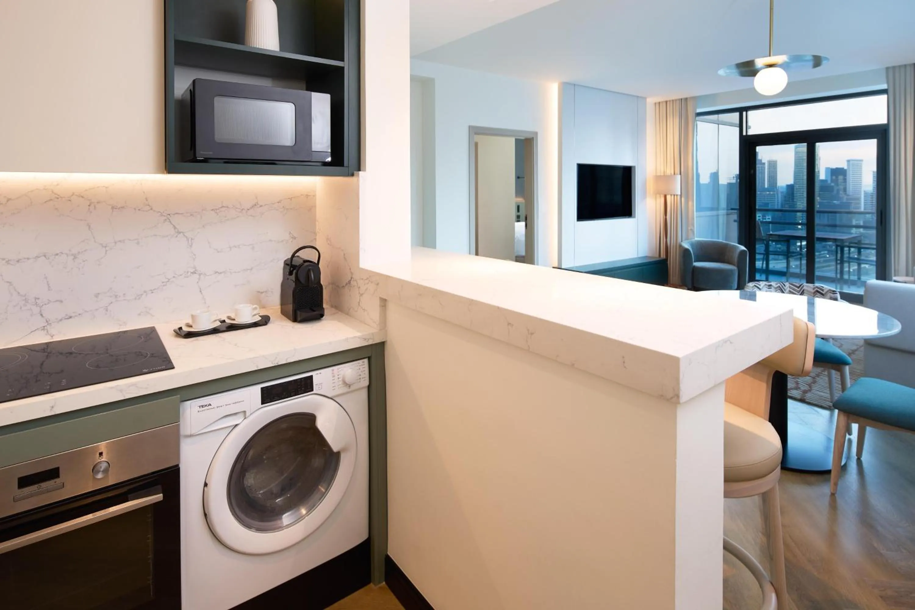 Kitchen or kitchenette in Radisson Blu Residence, Dubai Marina