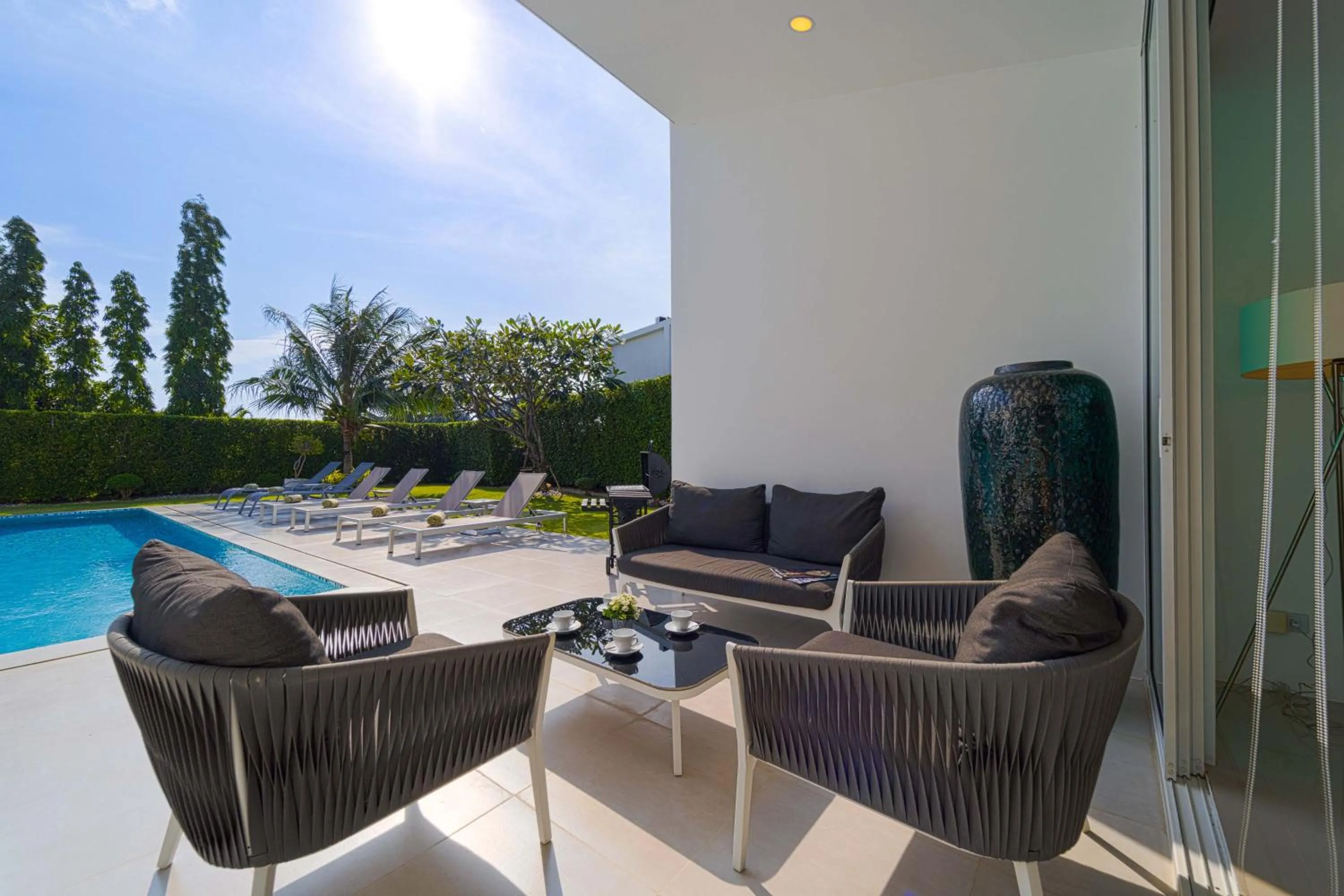 Patio in Harmony Villa 5 Bedroom Modern Pool Villa - KH-A7