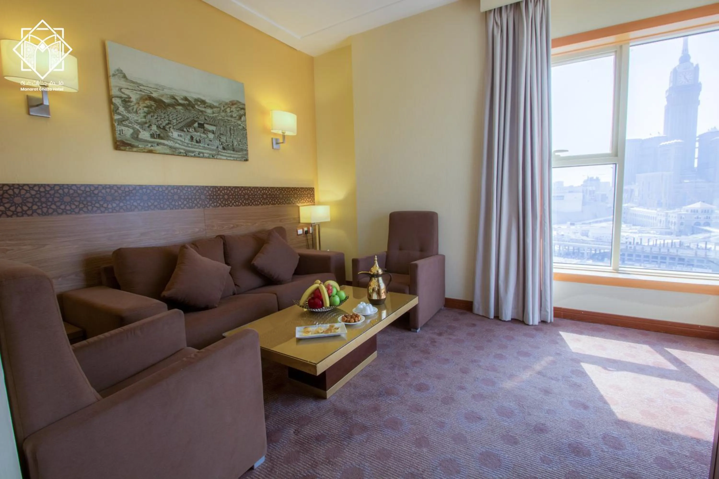 Seating area in Manarat Gaza Hotel - Al Haram Tower