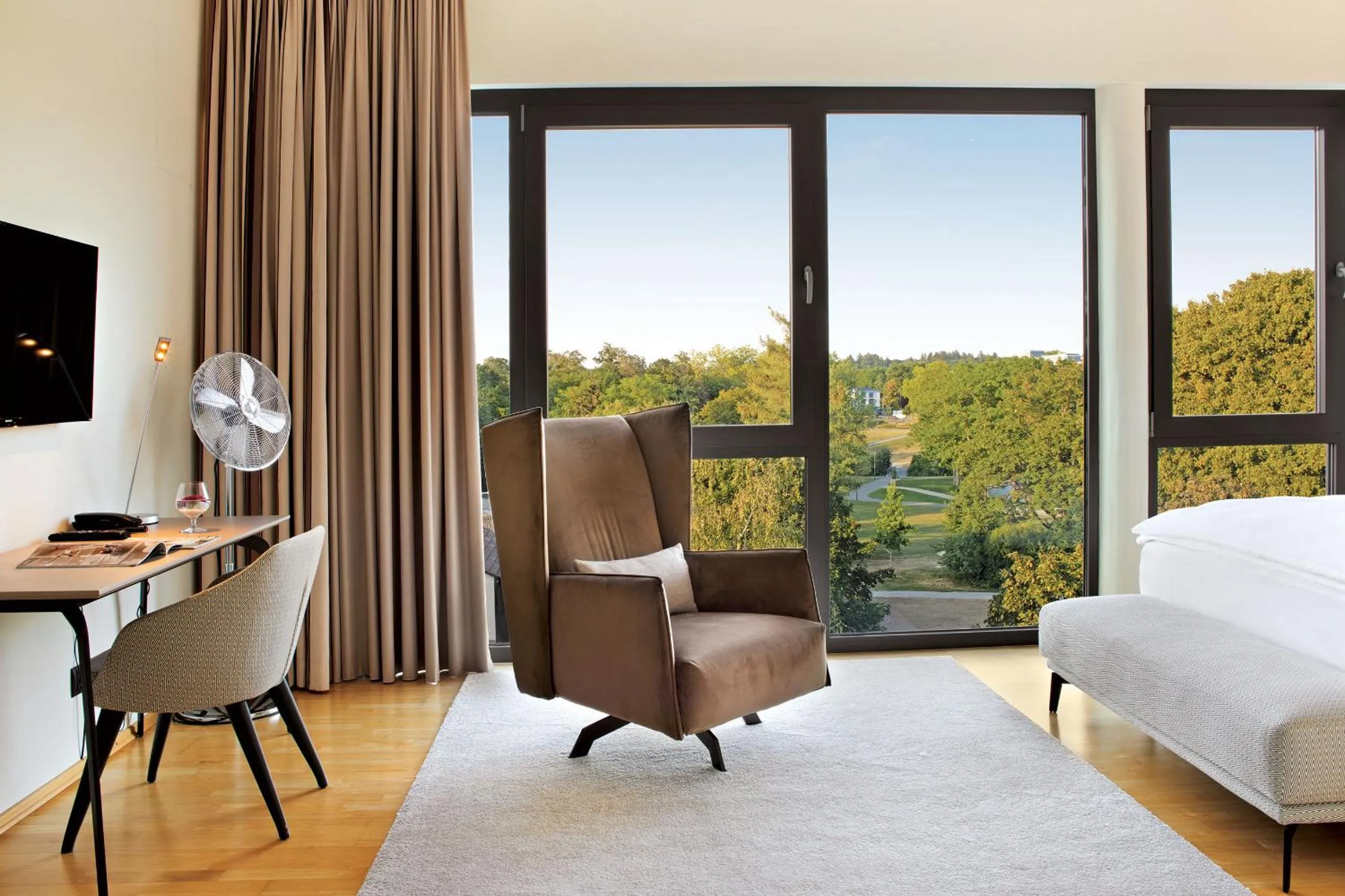 View (from property/room), Bed in Hotel Villa Medici