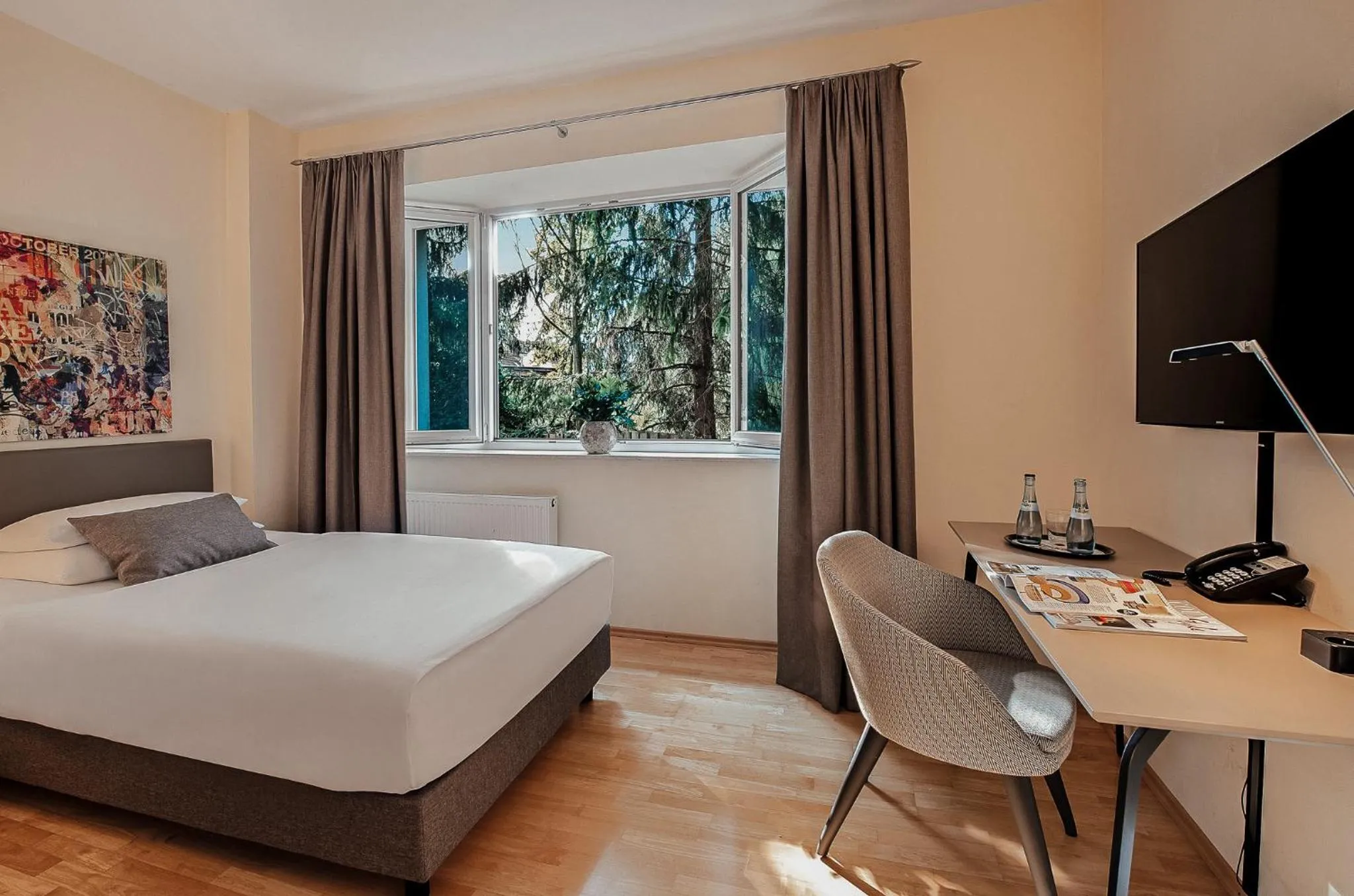 Bed in Hotel Villa Medici