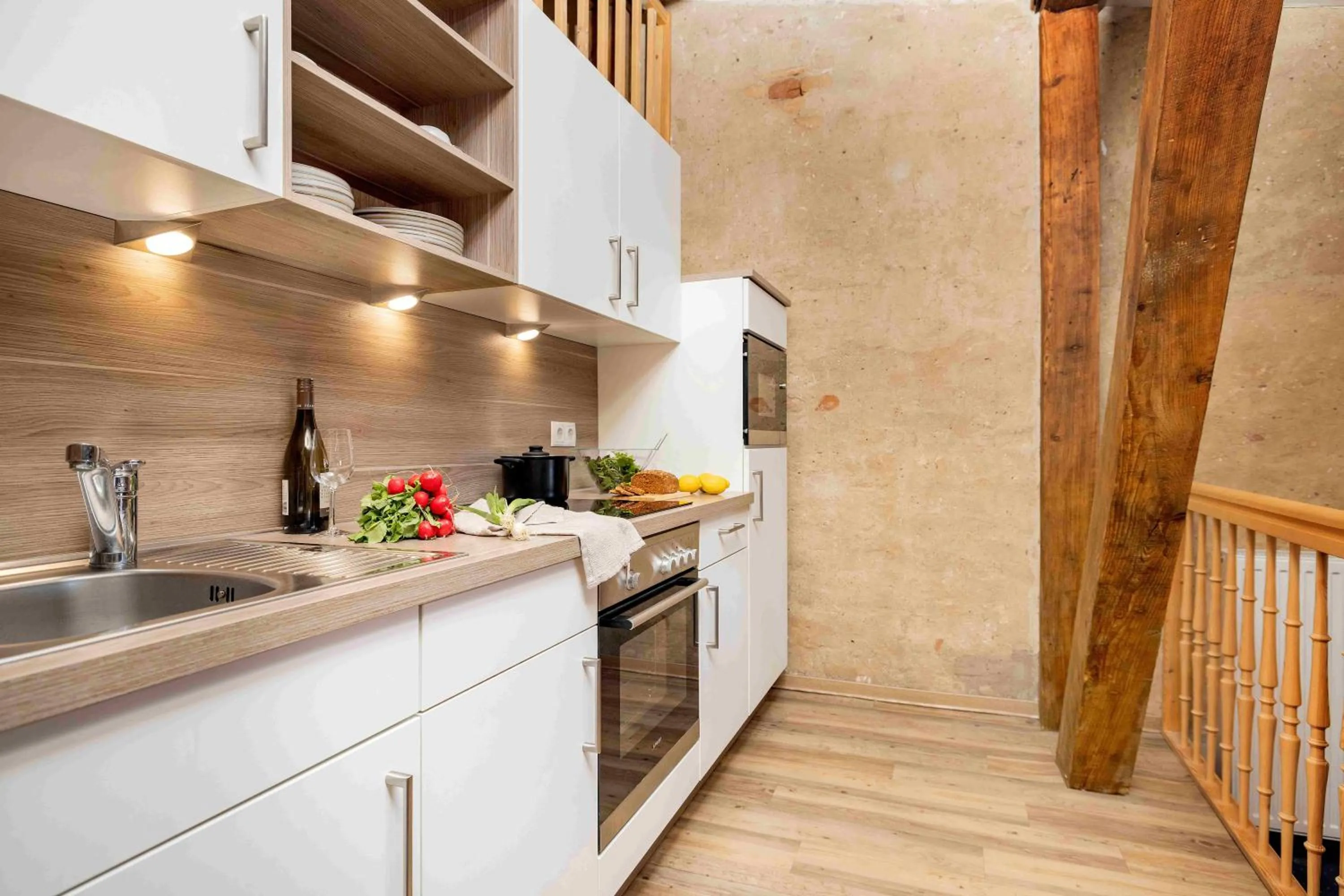 Kitchen or kitchenette in Apartments Altes Konsulat