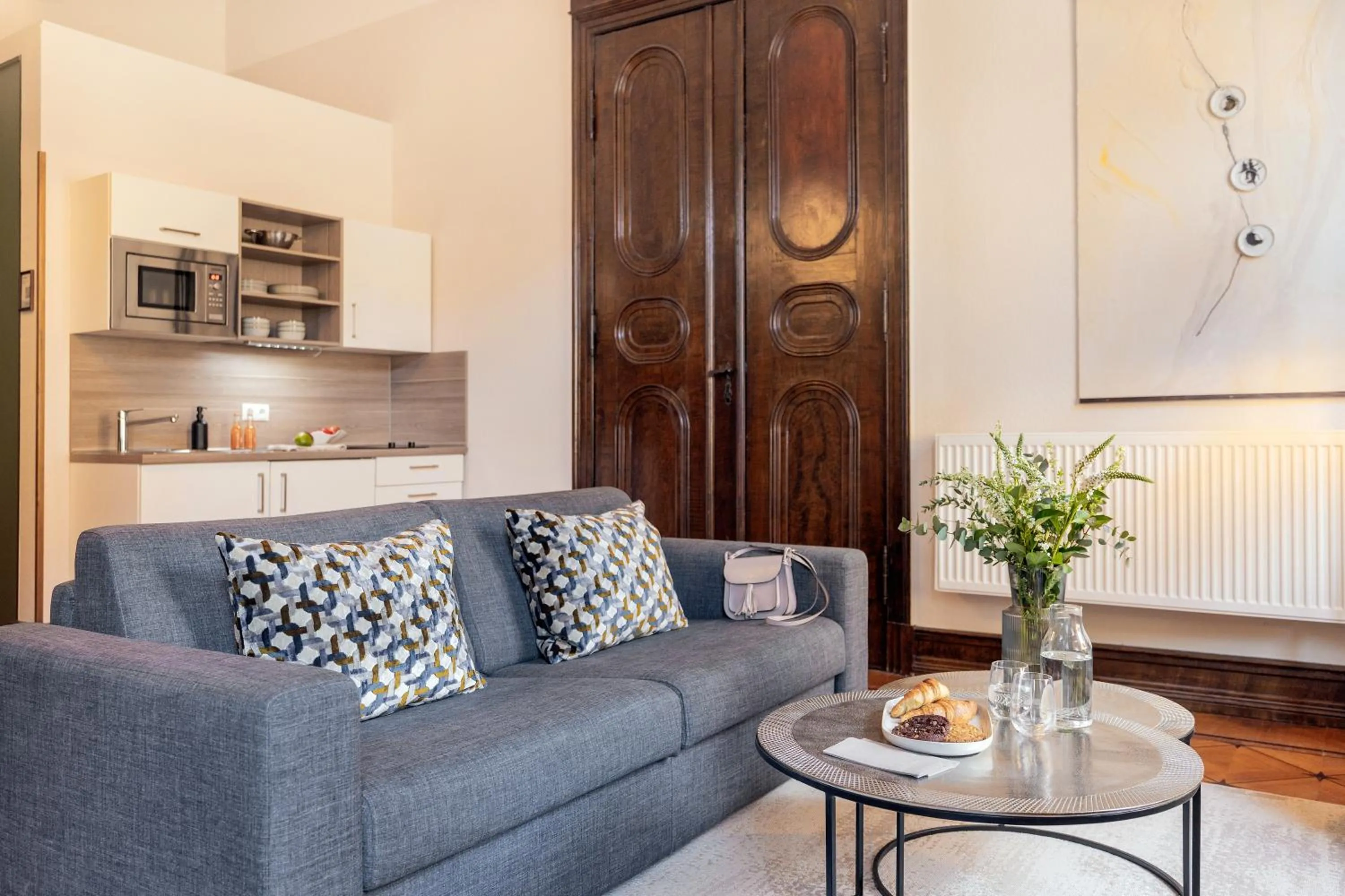 Kitchen or kitchenette in Apartments Altes Konsulat