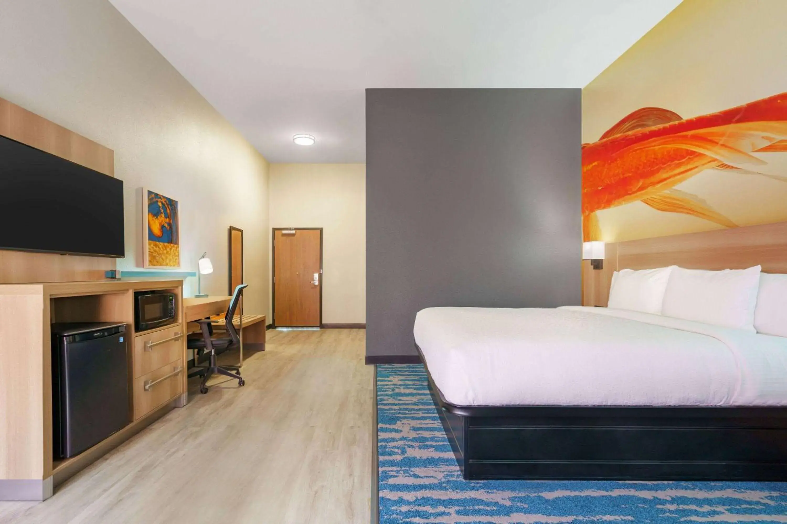 King Room with Roll-In Shower - Mobility/Hearing Accessible - Non-Smoking in La Quinta Inn & Suites by Wyndham San Antonio Seaworld LAFB King Room with Roll-In Shower - Mobility/Hearing Accessible - Non-Smoking in La Quinta Inn & Suites by Wyndham San Antonio Seaworld LAFB