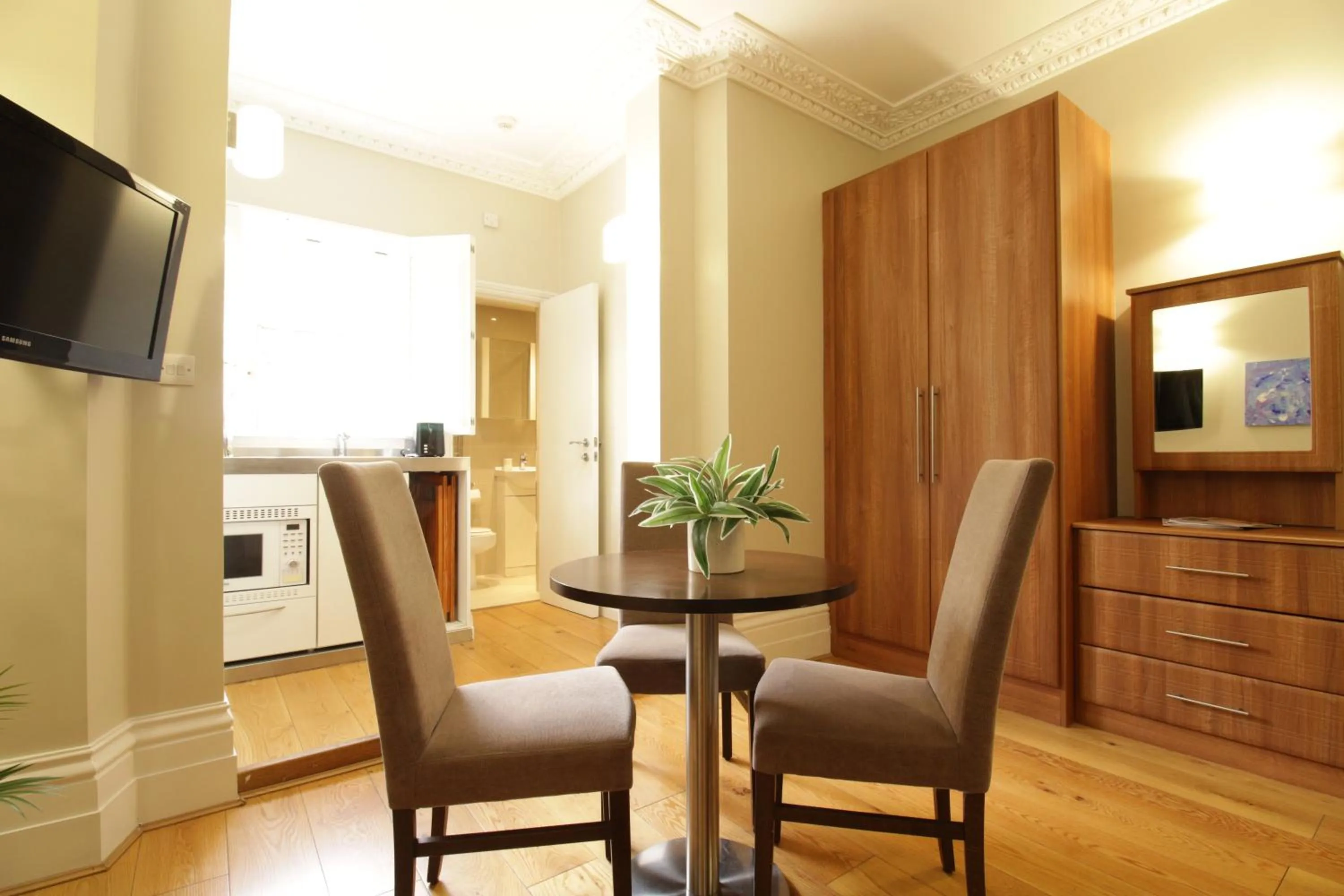 Seating area in Queen Victoria Apartments