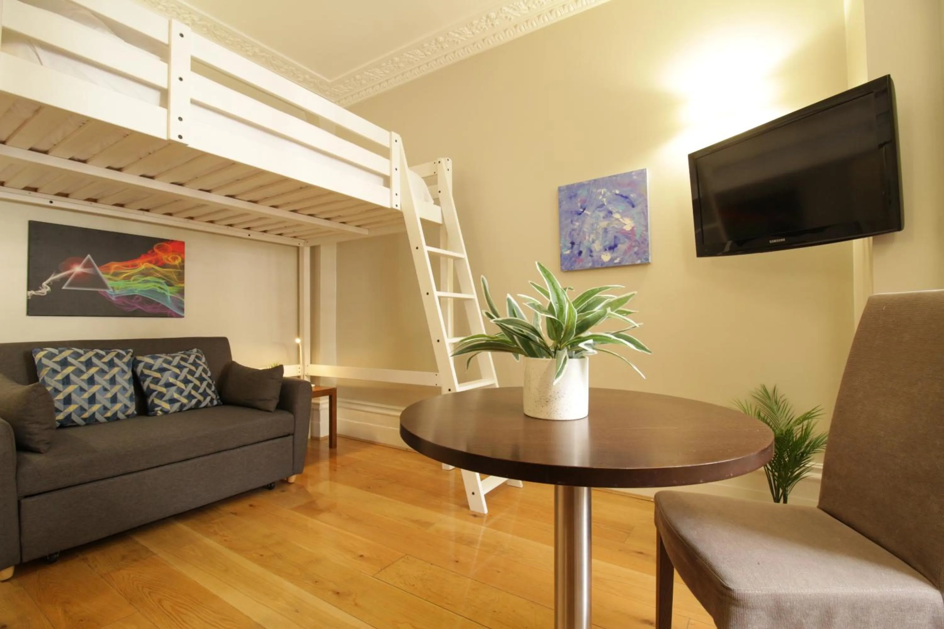 Seating area in Queen Victoria Apartments