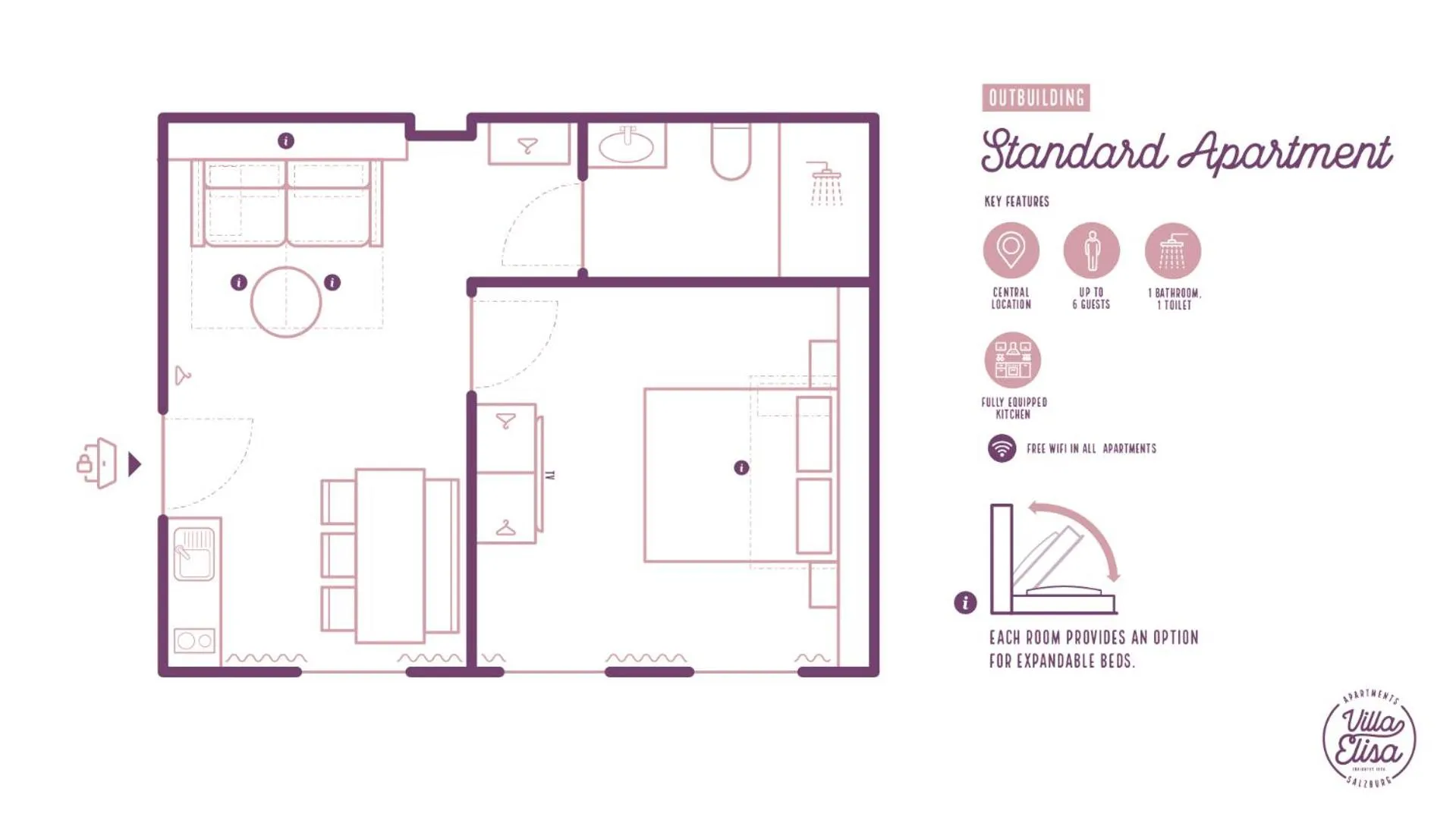 Floor plan in Villa Elisa