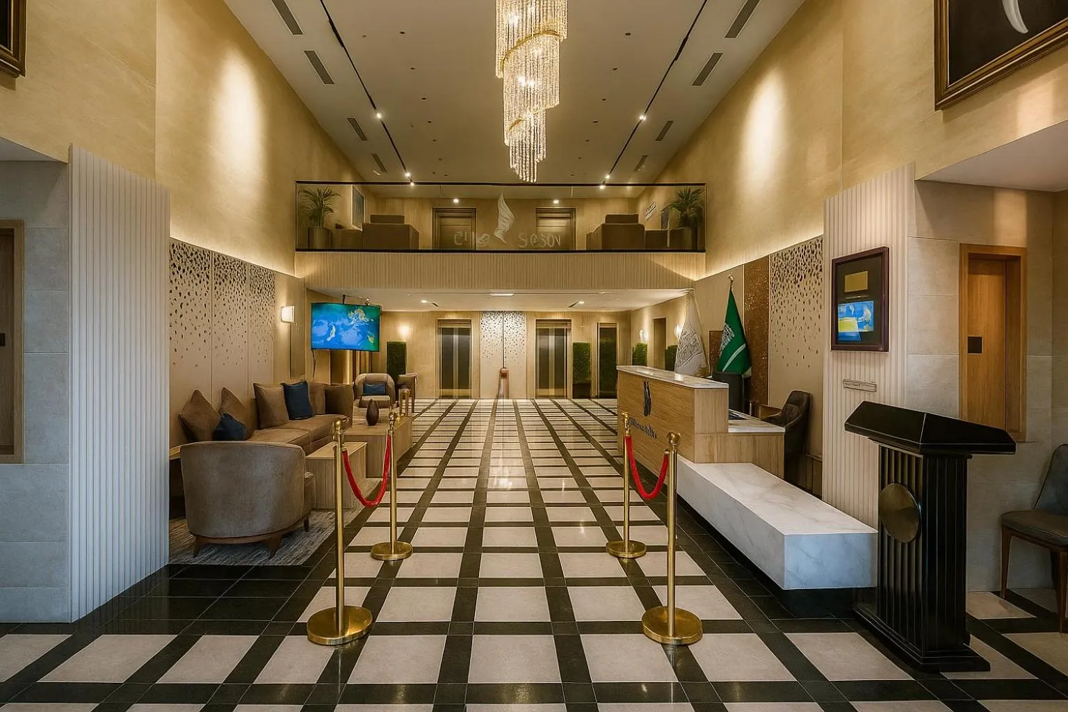 Lobby or reception in Elite Served Apartments Al Cornich