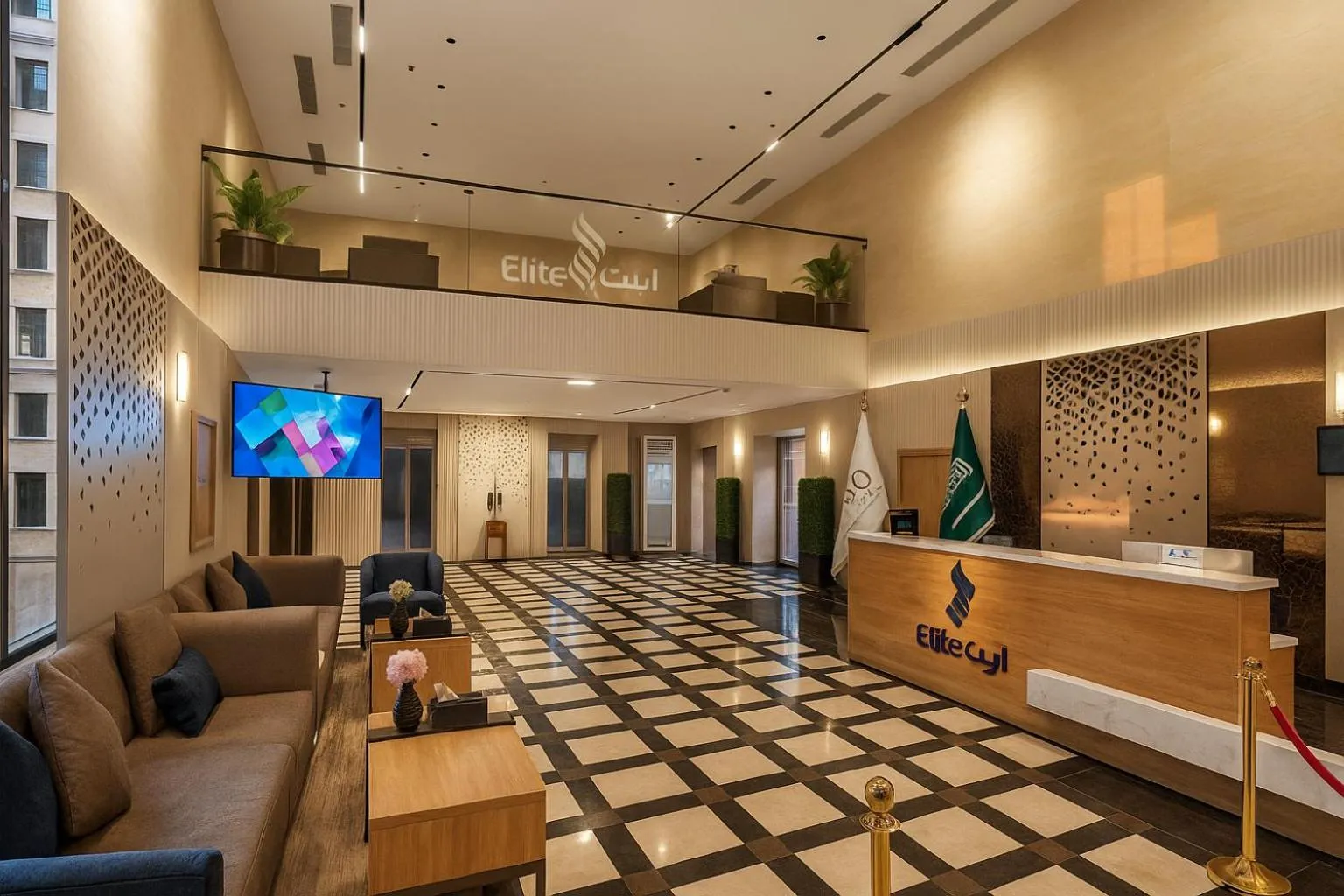 Lobby or reception in Elite Served Apartments Al Cornich