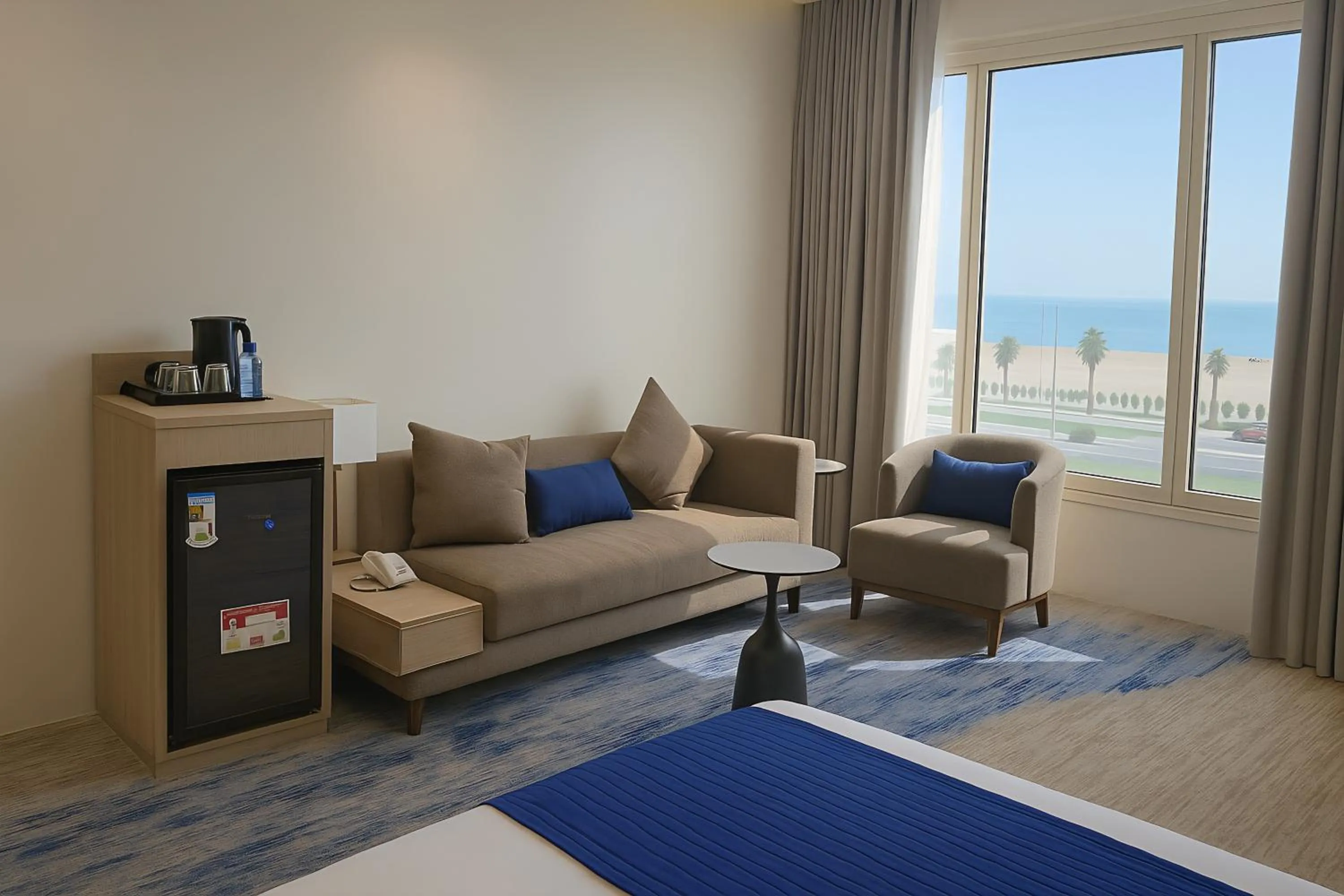 Seating area in Elite Served Apartments Al Cornich