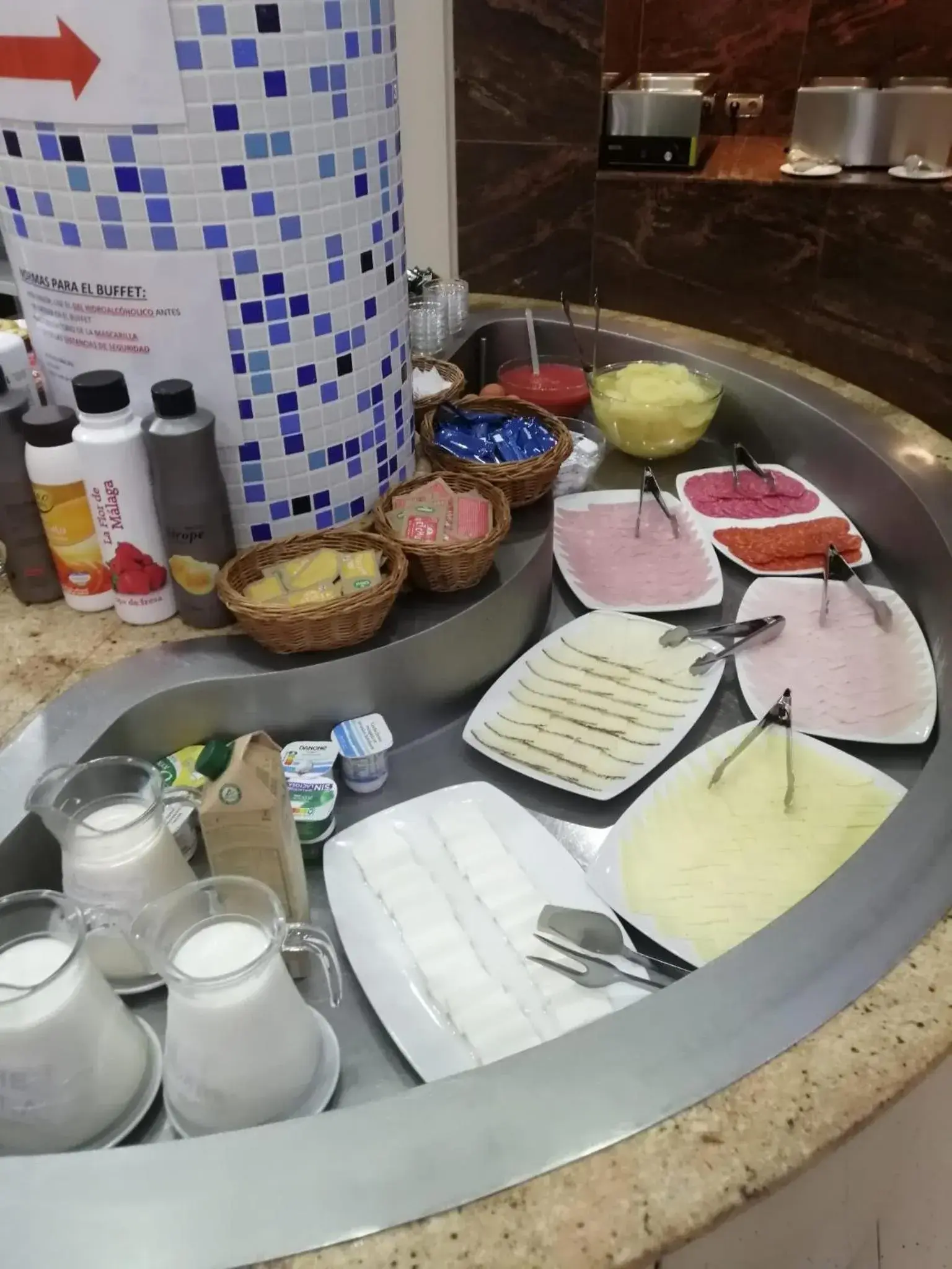 Buffet breakfast in Hotel Vent de Mar Buffet breakfast in Hotel Vent de Mar