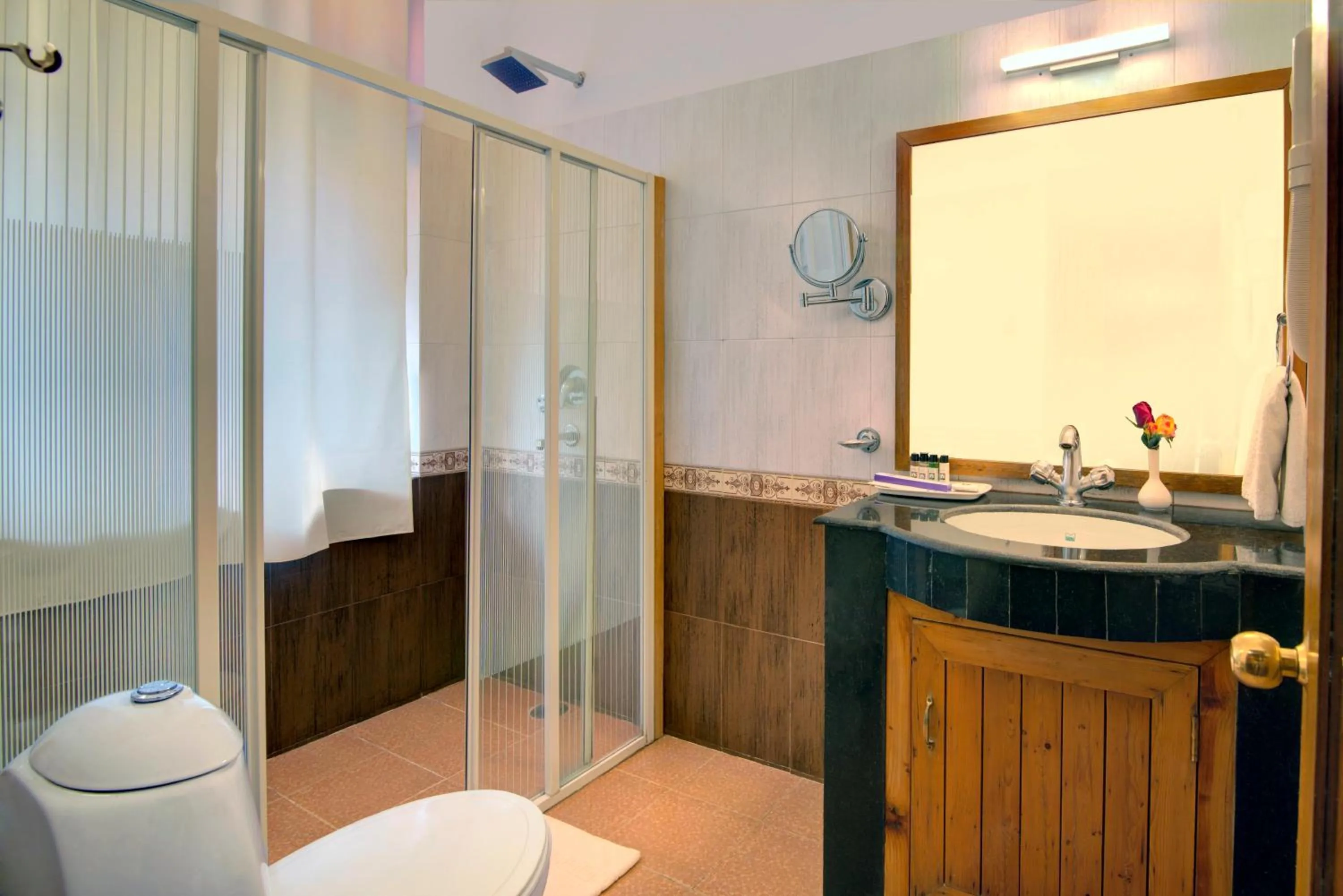 Shower in Tarika Resort & Spa , Chail