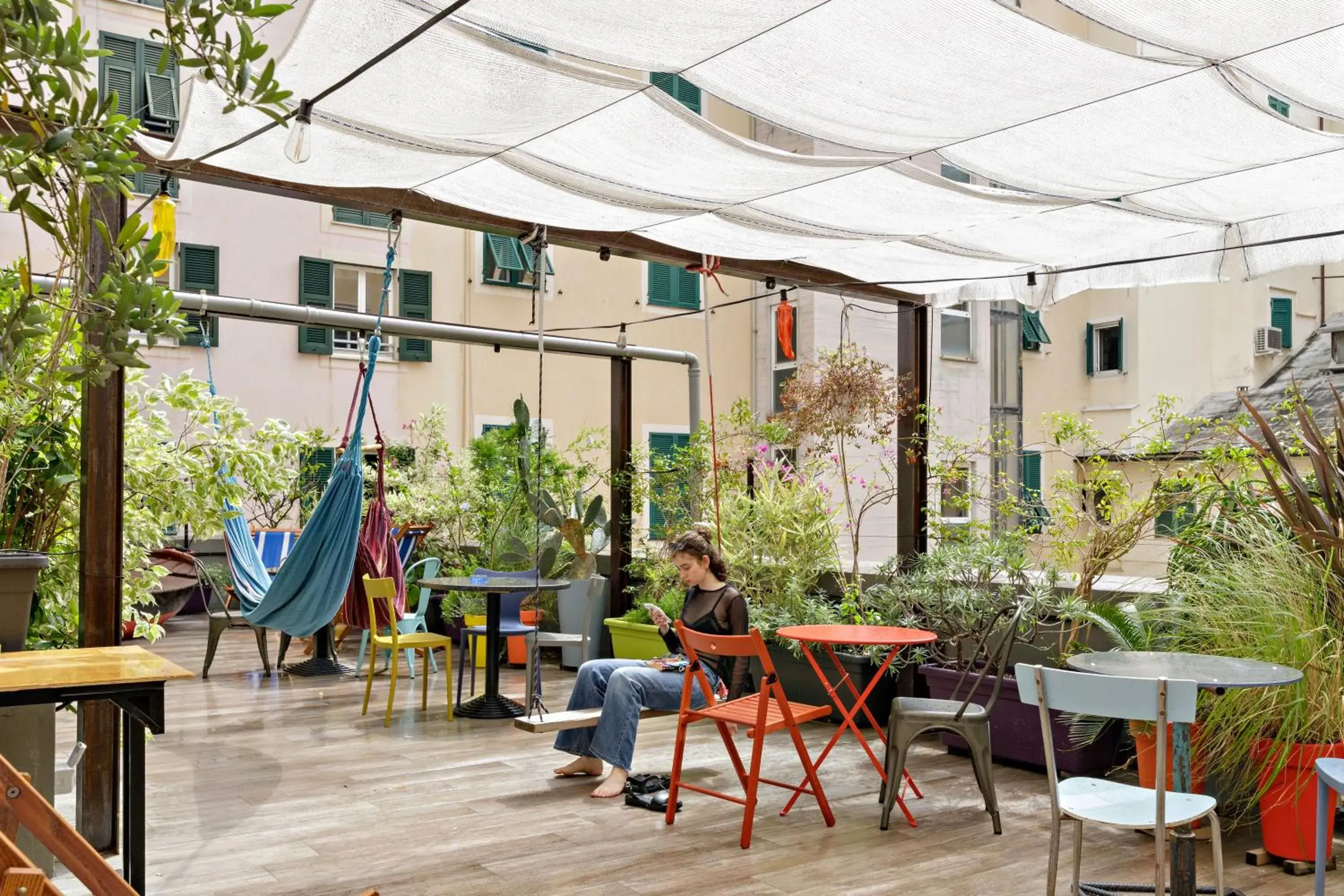 Patio in Ostello Bello Genova Patio in Ostello Bello Genova