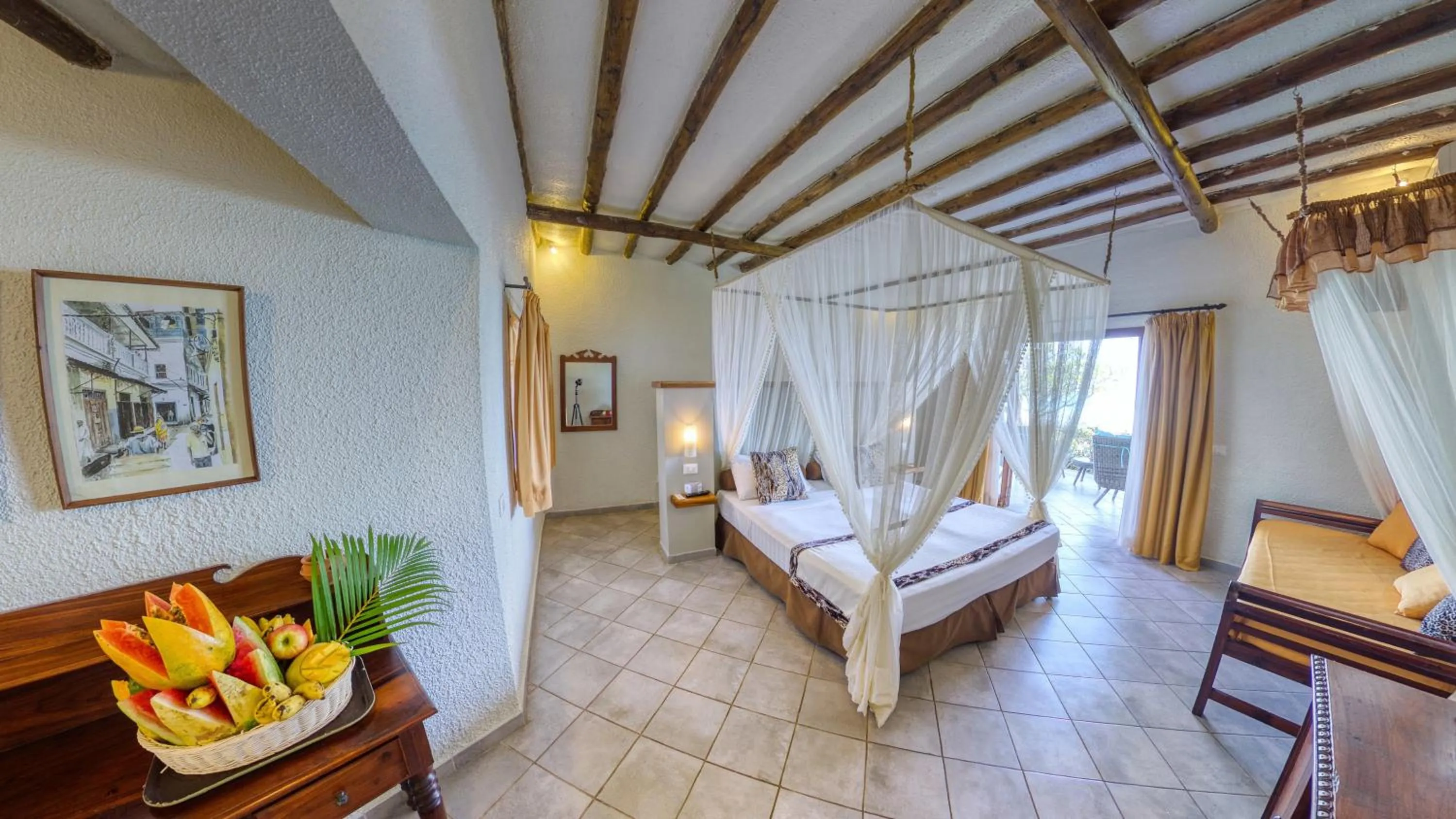 Bed in Karafuu Beach Resort & Spa