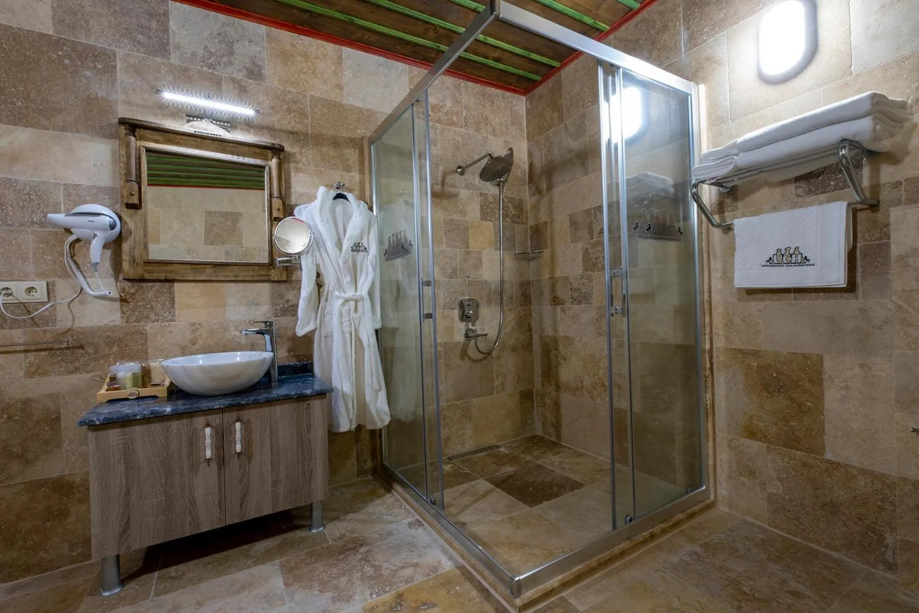 Bathroom in Underground Cave Suites Hotel
