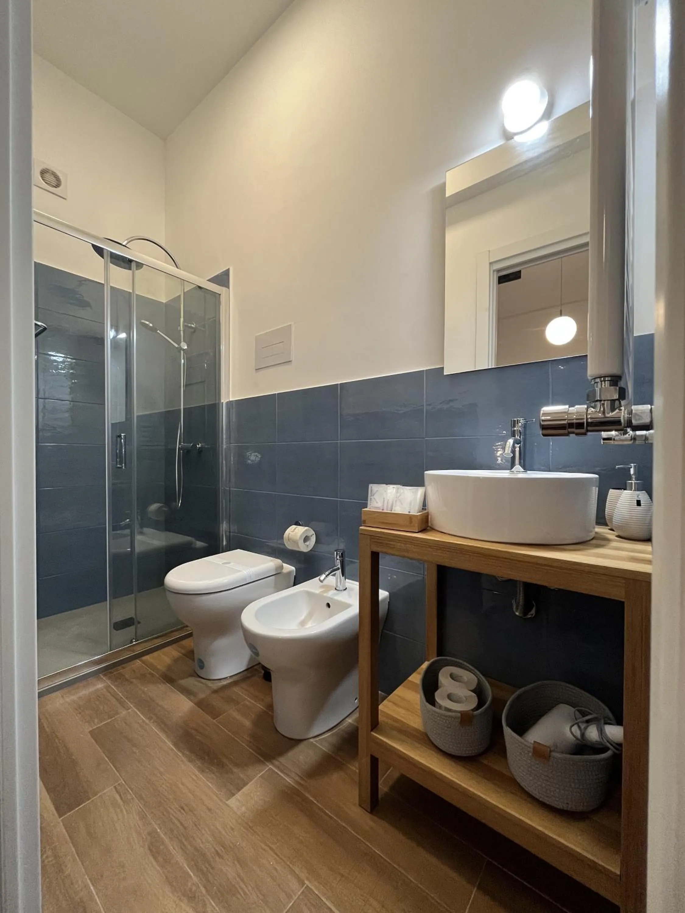 Shower in Dante Suites