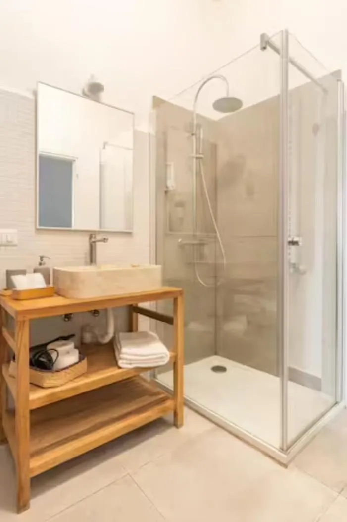Shower in Dante Suites