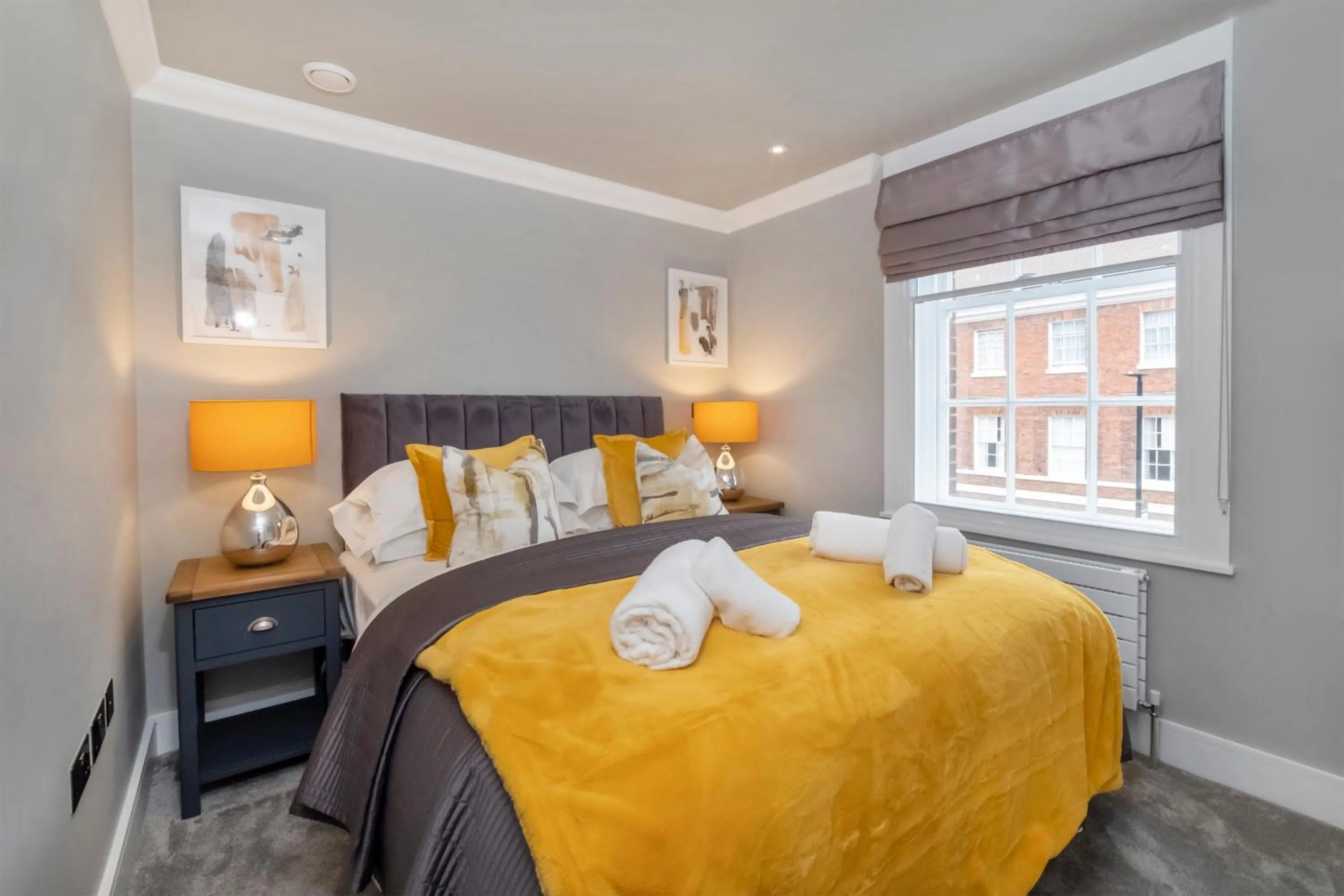 Bedroom, Bed in Bootham House Apartment 7-Minster Views & Free Parking