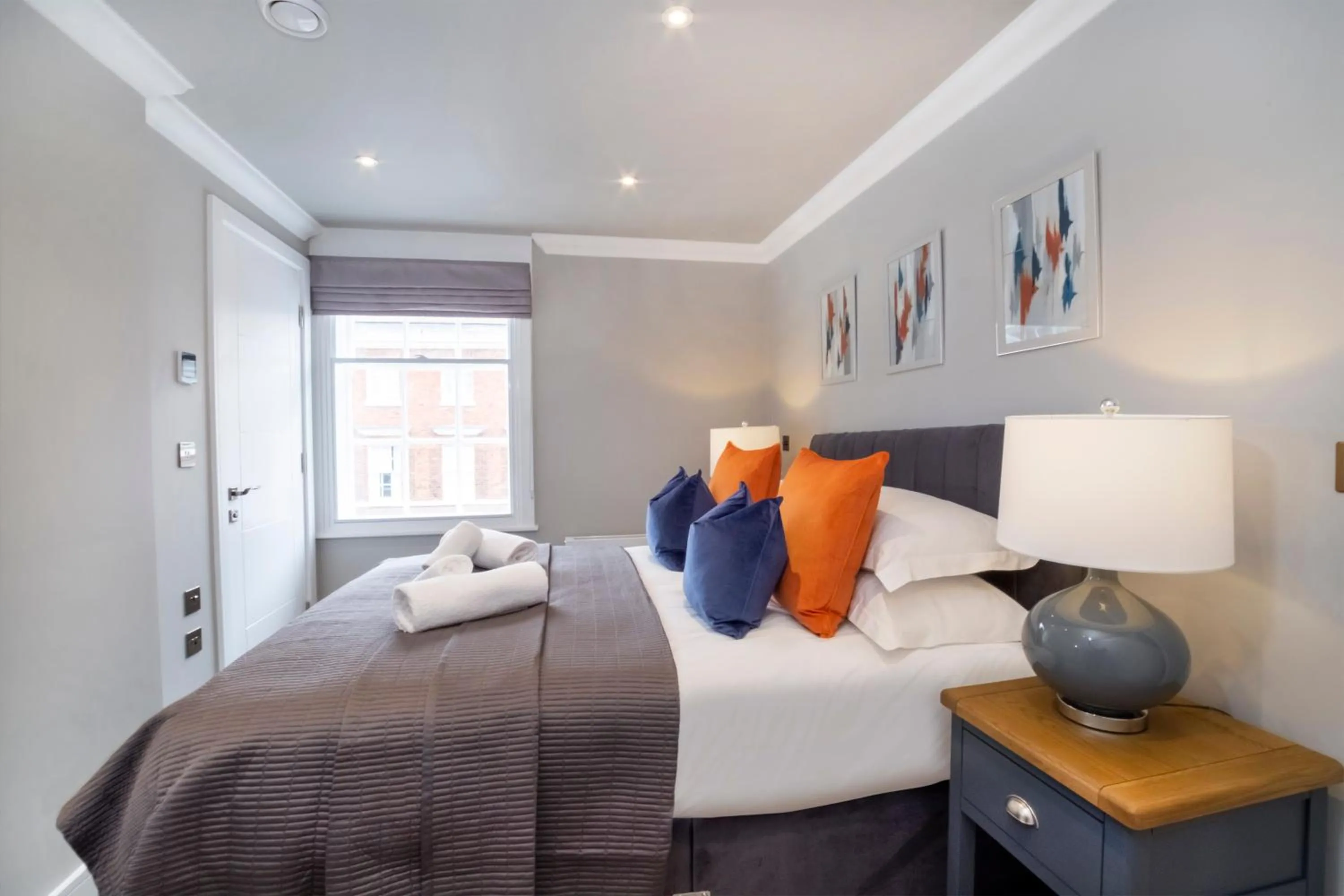 Bedroom, Bed in Bootham House Apartment 7-Minster Views & Free Parking