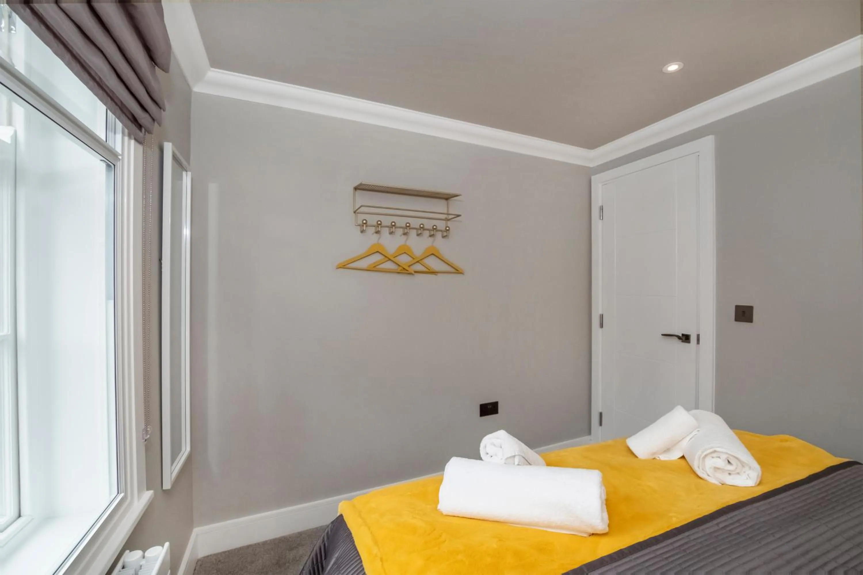 Decorative detail, Bed in Bootham House Apartment 7-Minster Views & Free Parking
