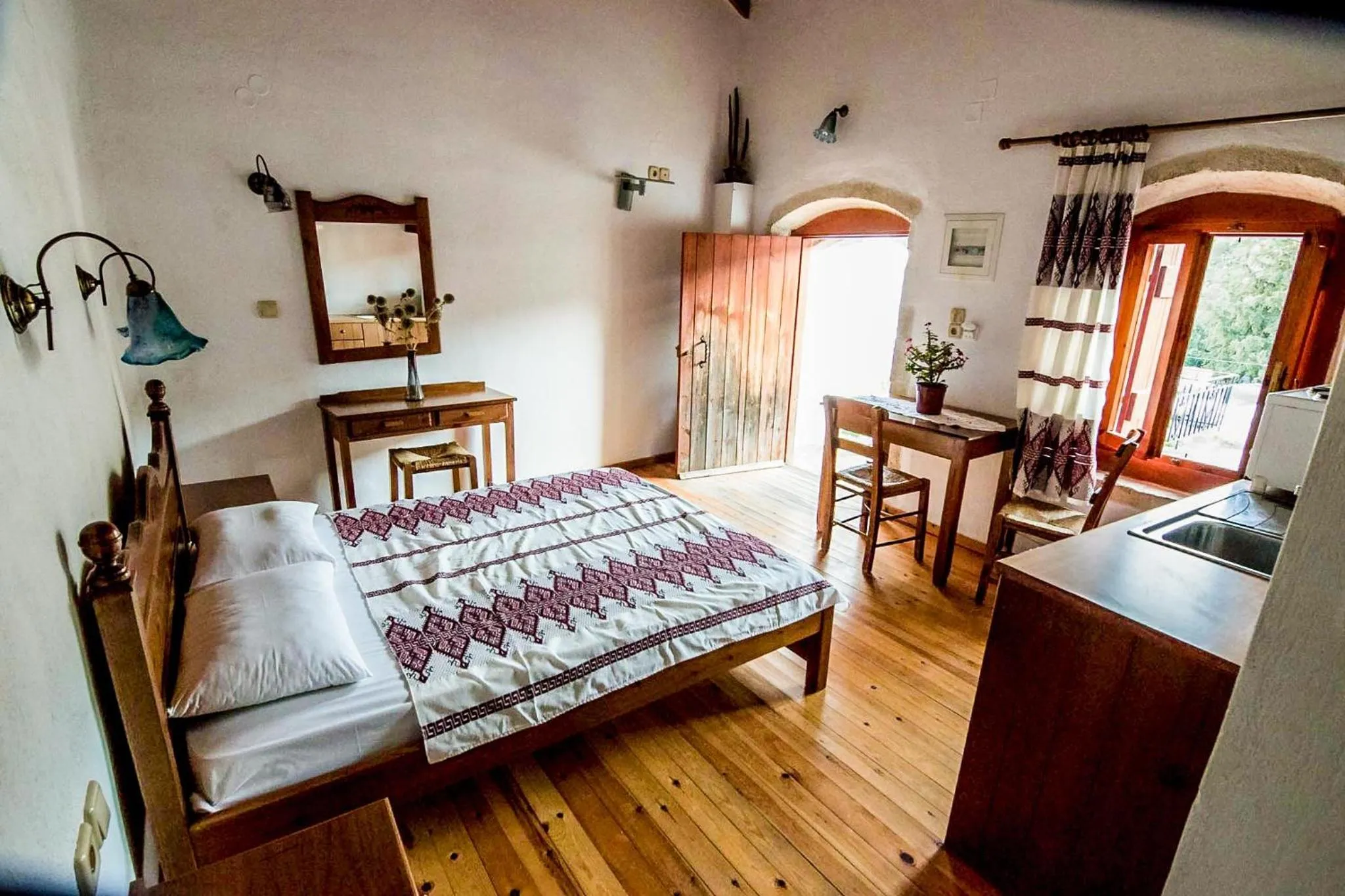 Bed in Vafes Traditional Stone Houses