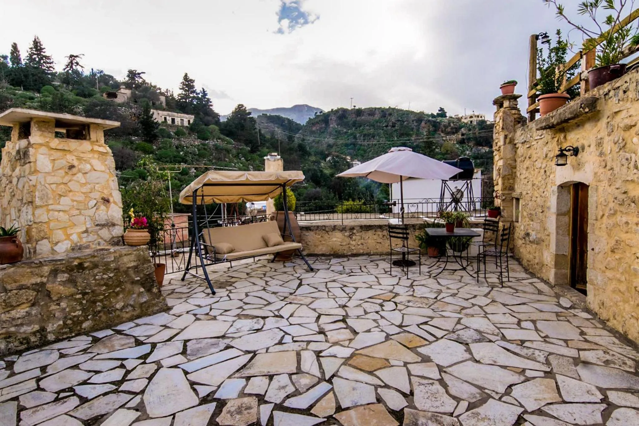 Balcony/Terrace in Vafes Traditional Stone Houses