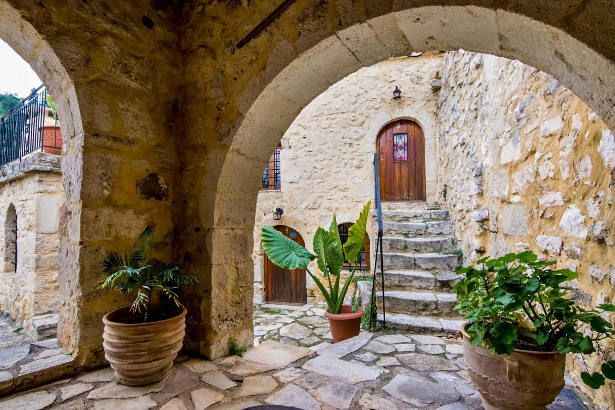 Facade/entrance in Vafes Traditional Stone Houses
