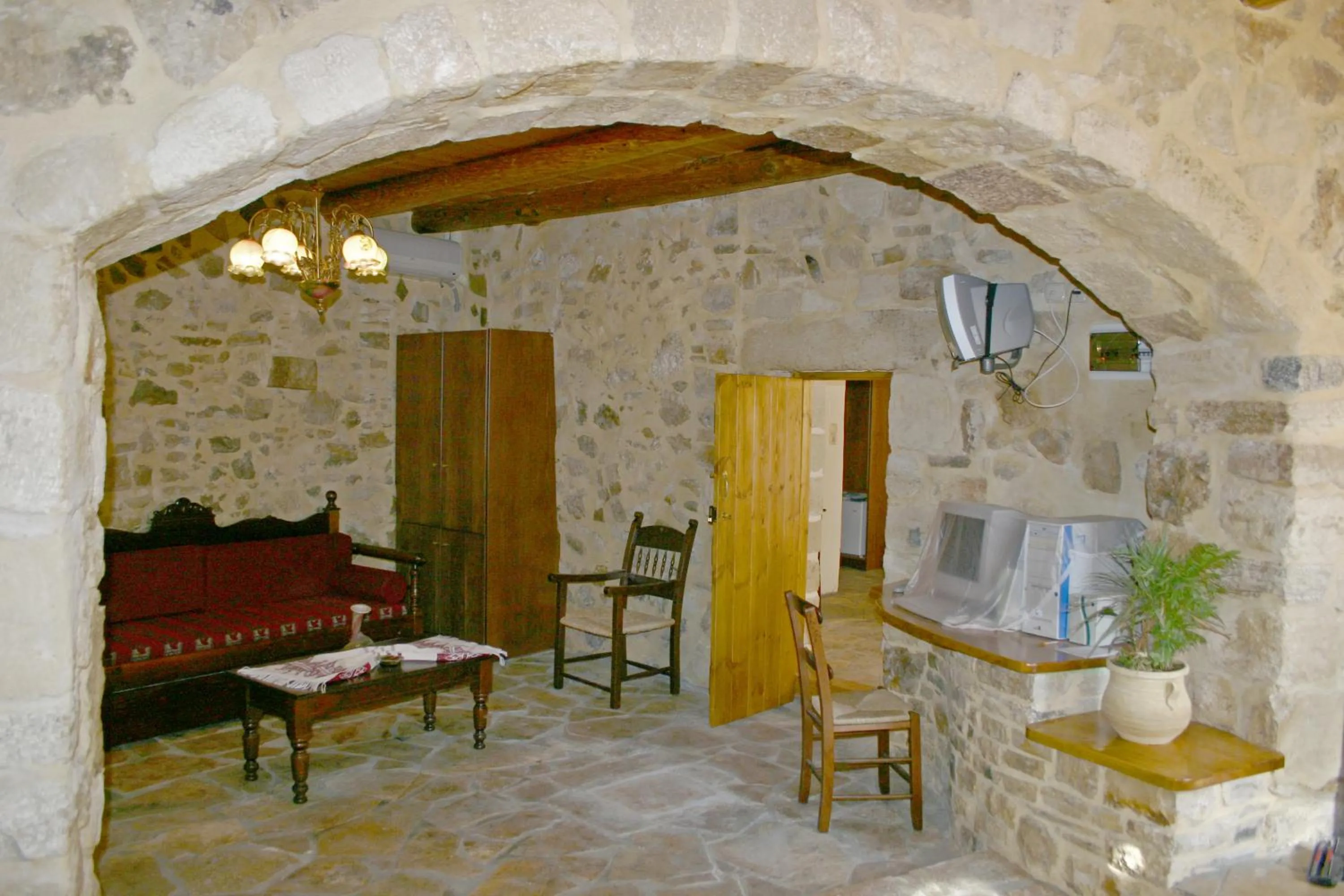 Living room in Vafes Traditional Stone Houses