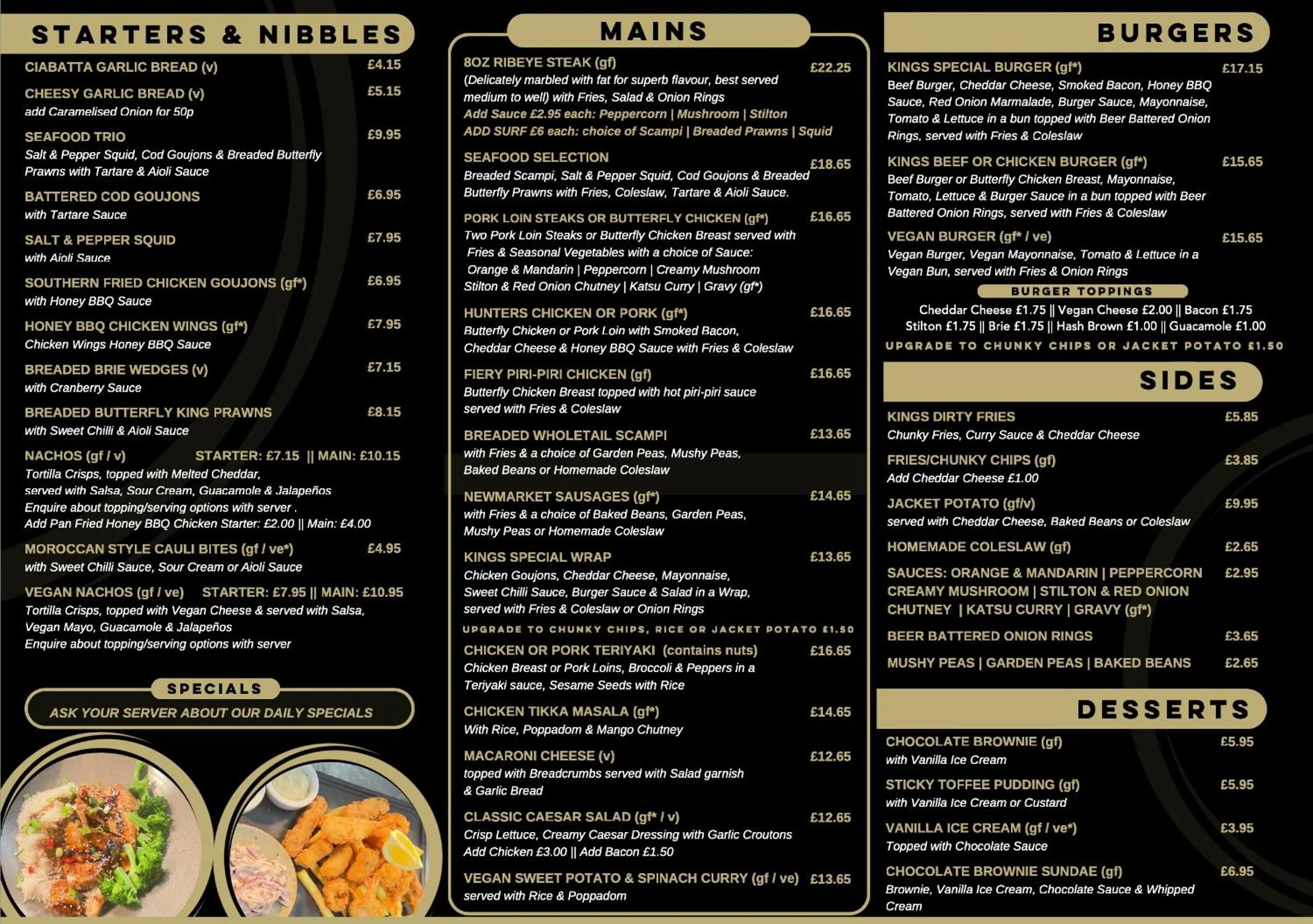 Restaurant/places to eat in Kings Hotel