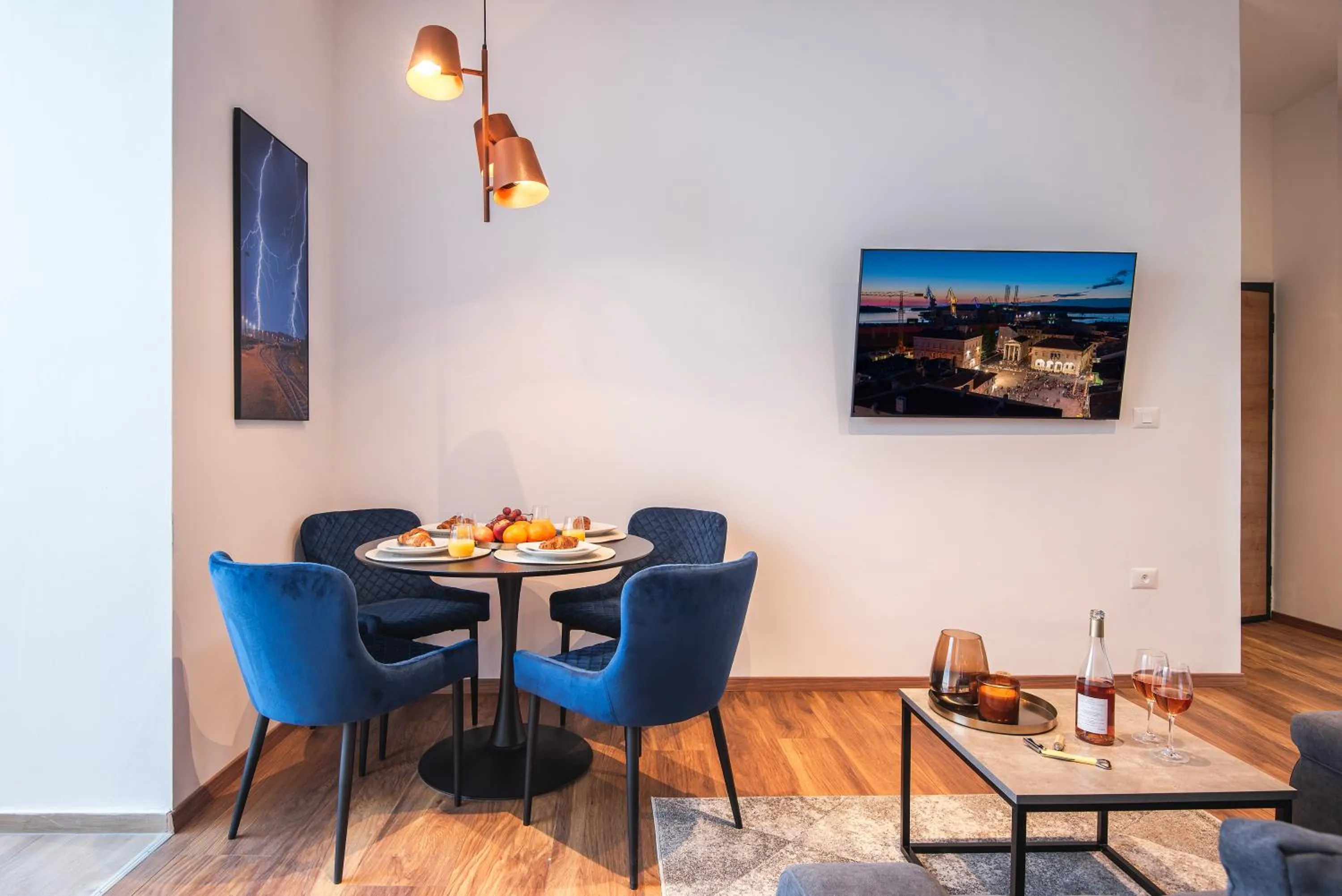 Dining area in D&A Central Luxury Apartments with FREE Parking