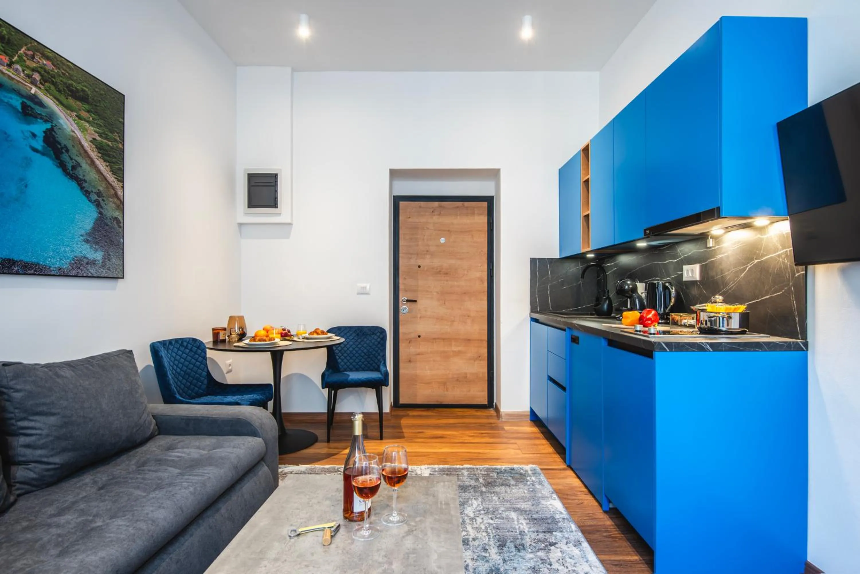 kitchen in D&A Central Luxury Apartments with FREE Parking