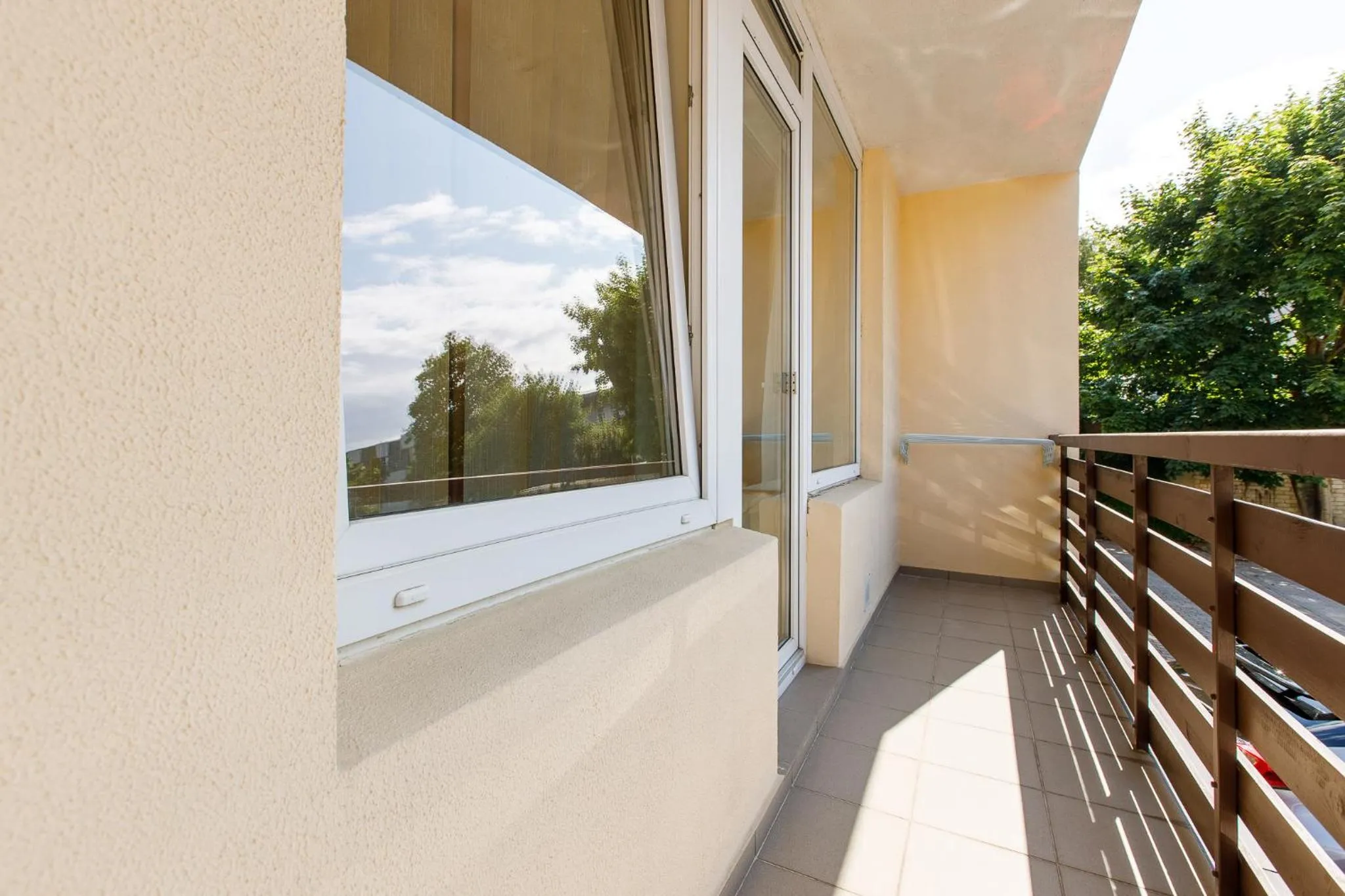 Balcony/Terrace in Viešbutis Prie Fontano