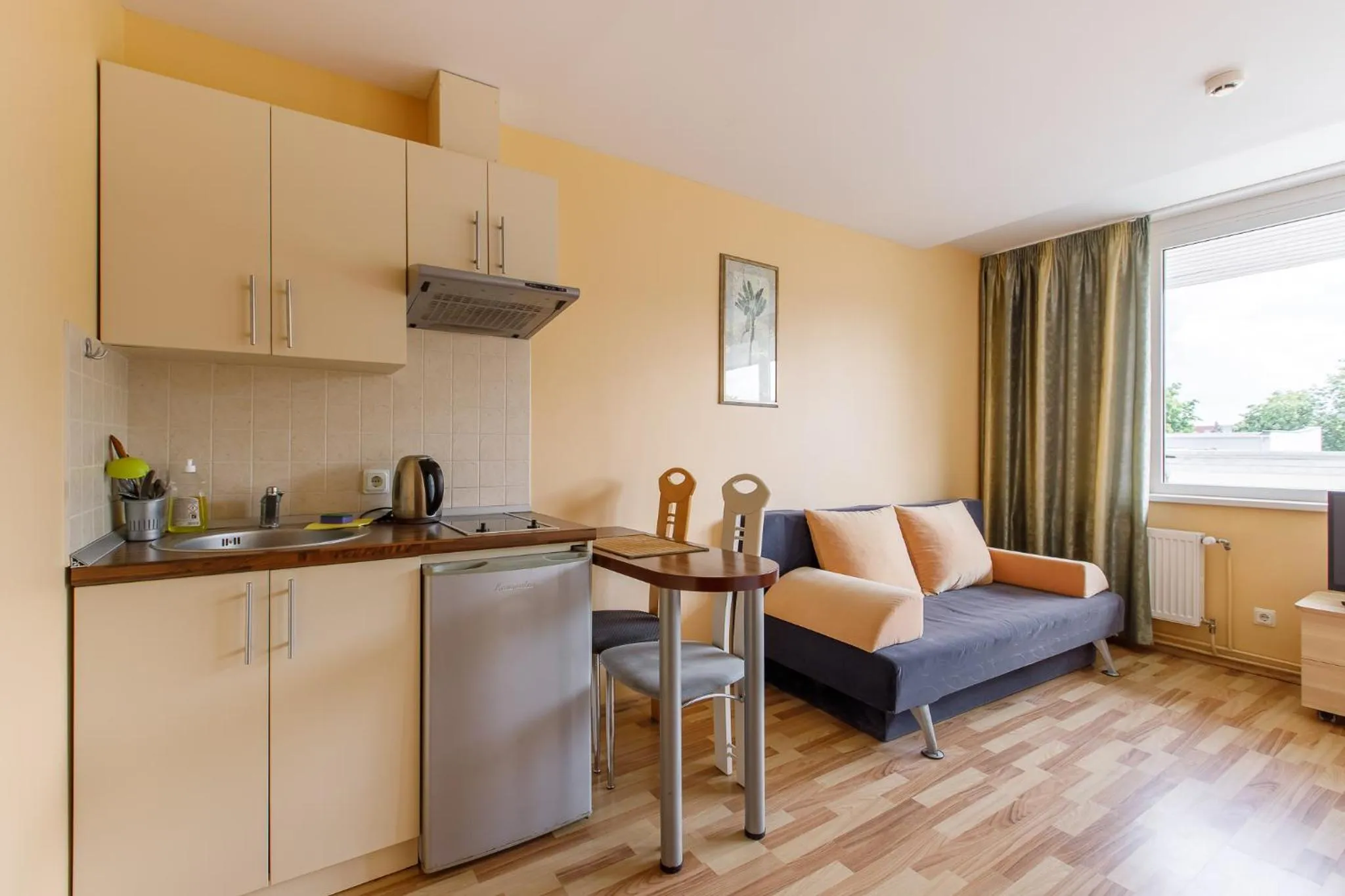 Kitchen or kitchenette in Viešbutis Prie Fontano