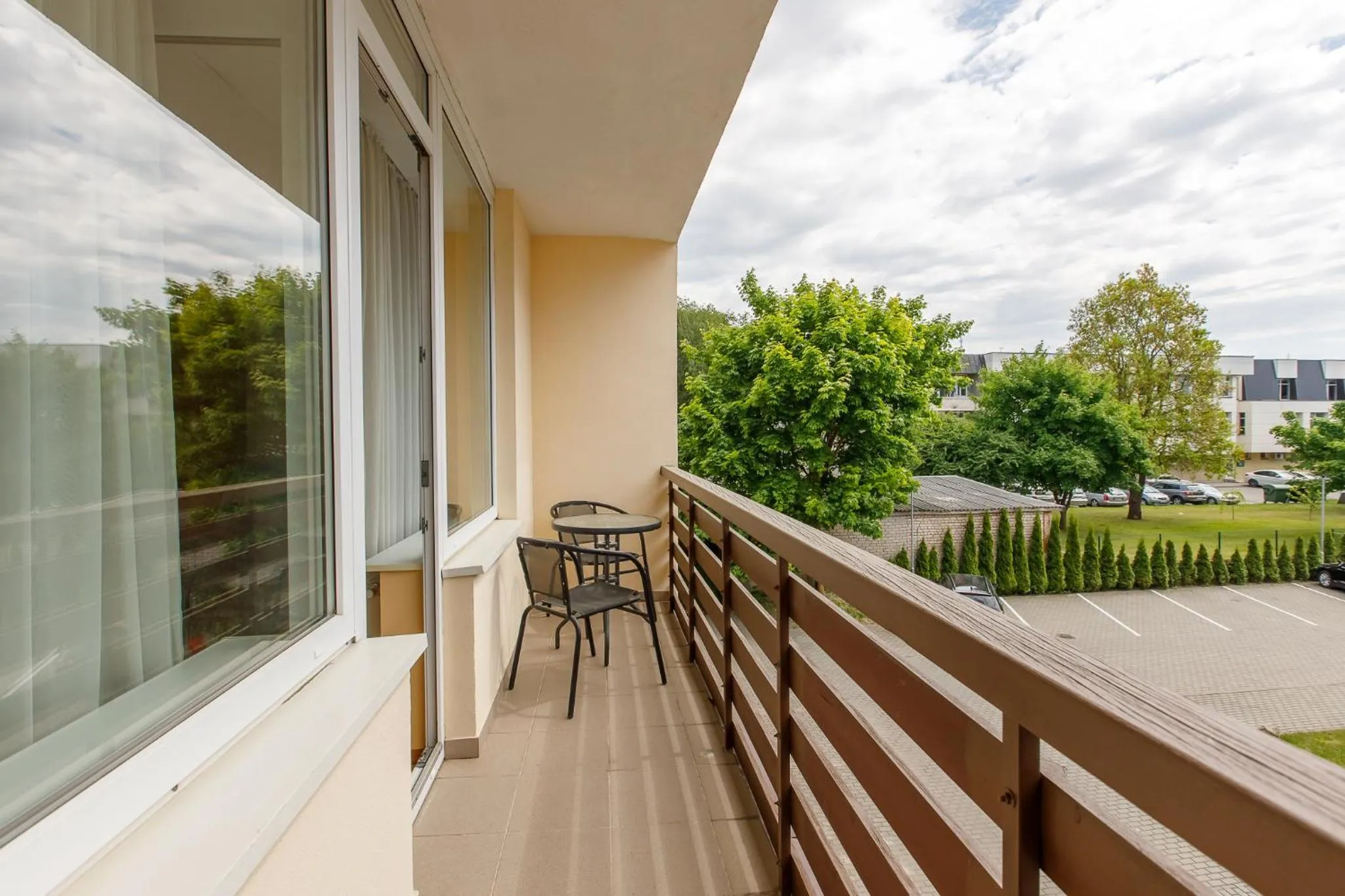 Balcony/Terrace in Viešbutis Prie Fontano