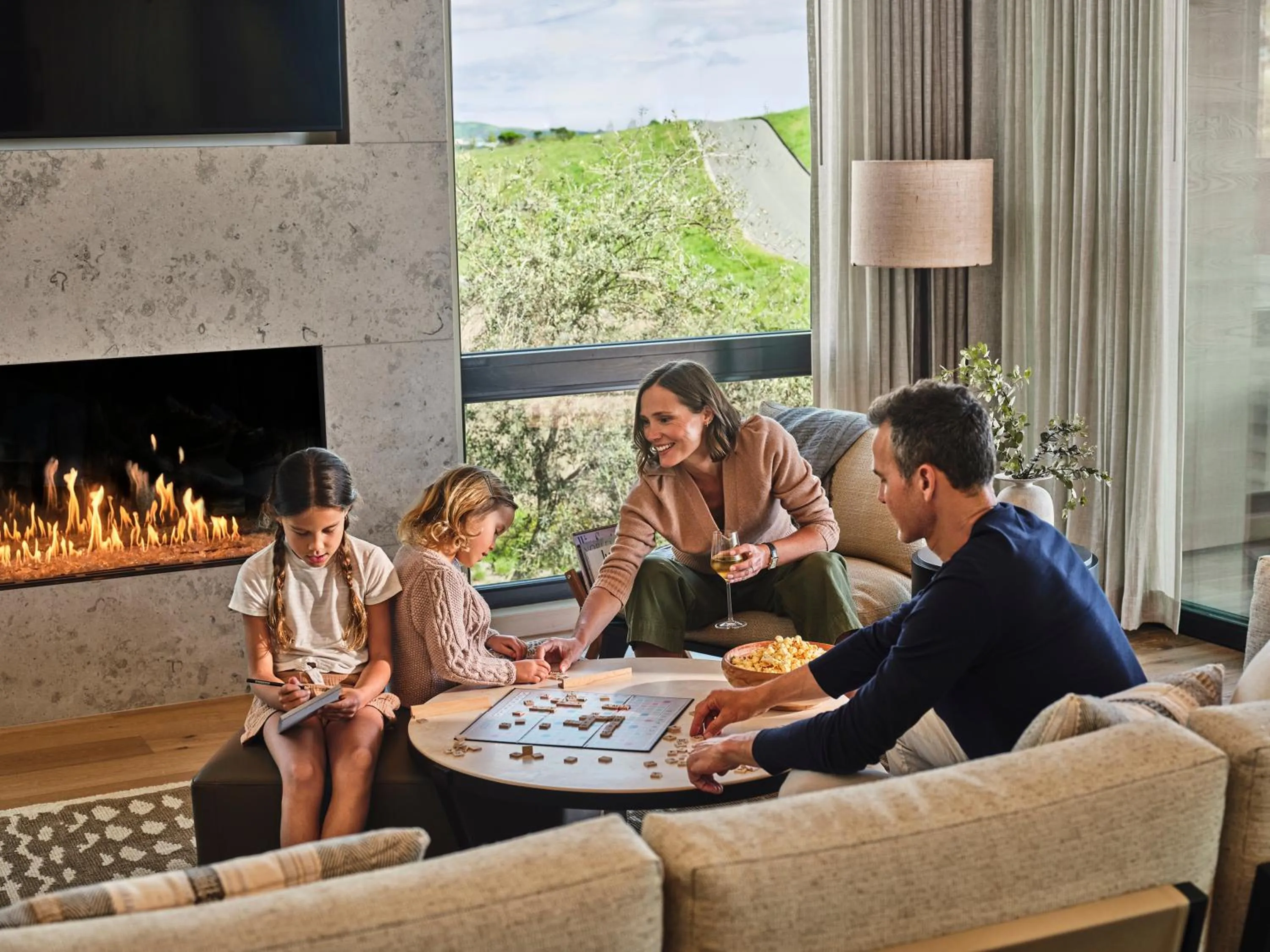 Living room in Stanly Ranch, Auberge Collection