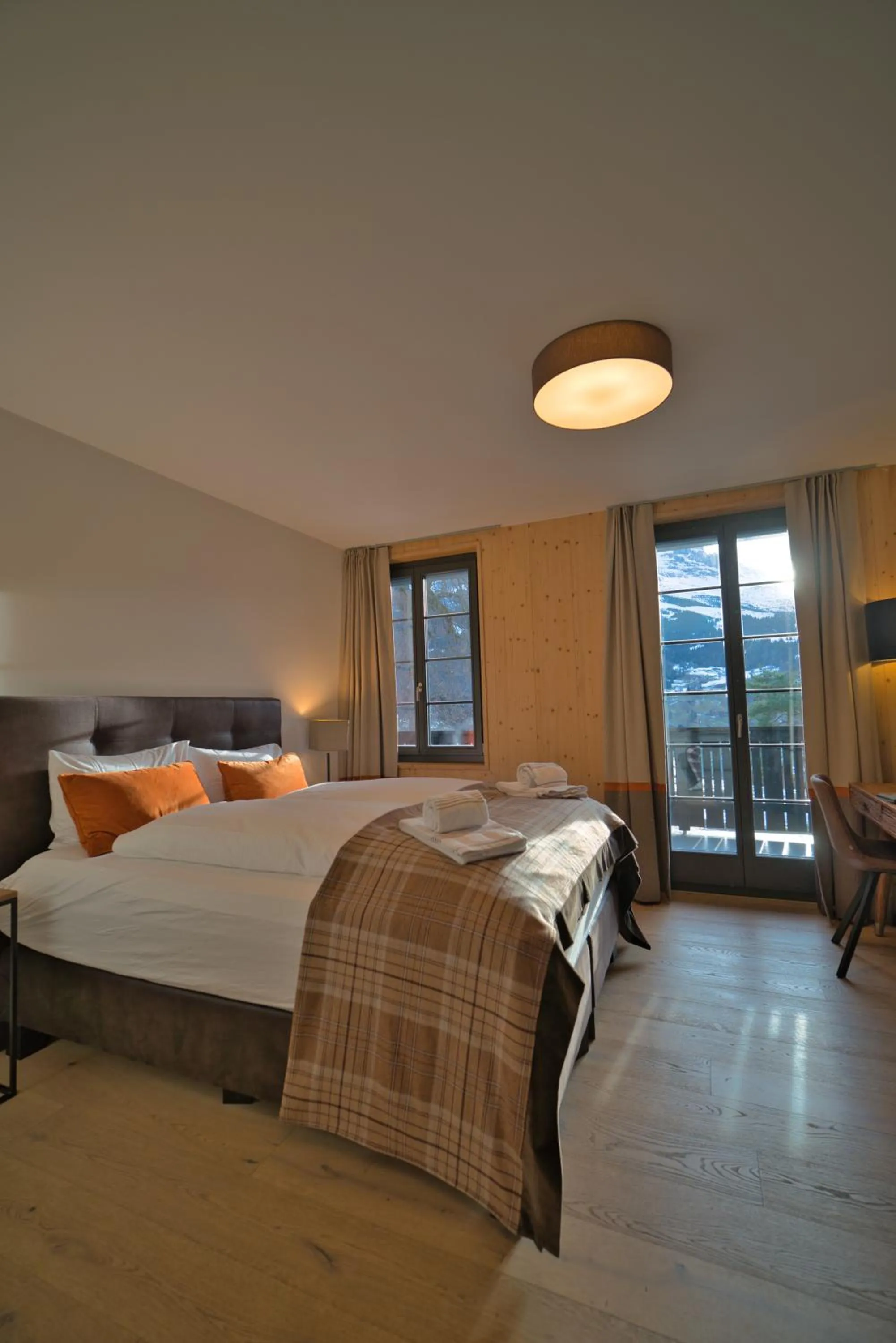 Bed in Eiger View Alpine Lodge