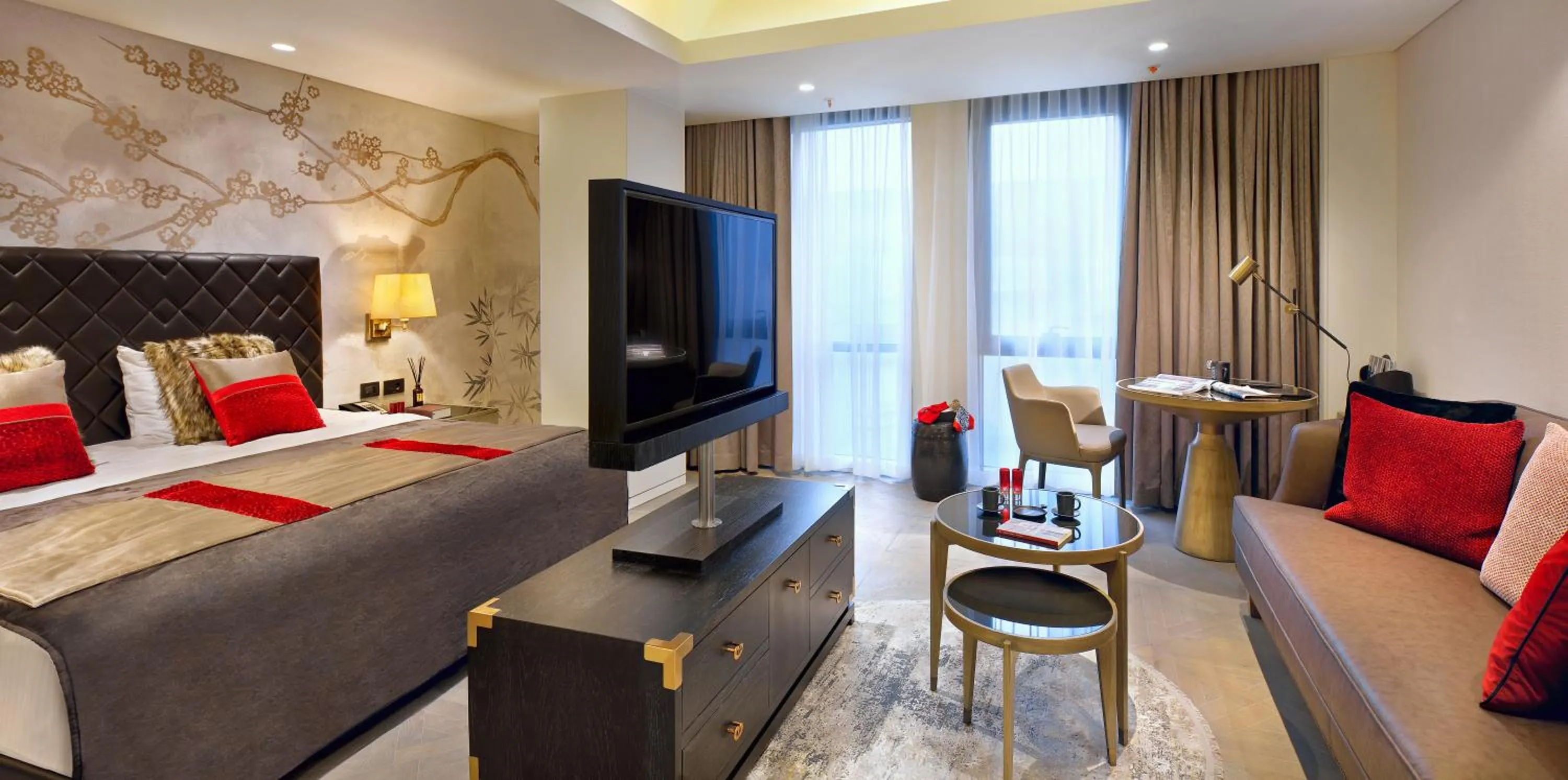 Living room, Bed in Wanda Vista Istanbul